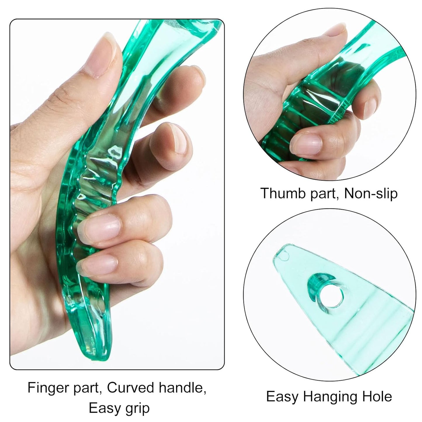 2 Pcs Foot Brush for Shower with Handle 2 in 1,Ooloveminso Large Foot Pumice Stone Brush Scrubber Foot File Calluses Remove Suitable for Horniness Foot Spa,Foot Care Smooth Skin (Green&Transparent)