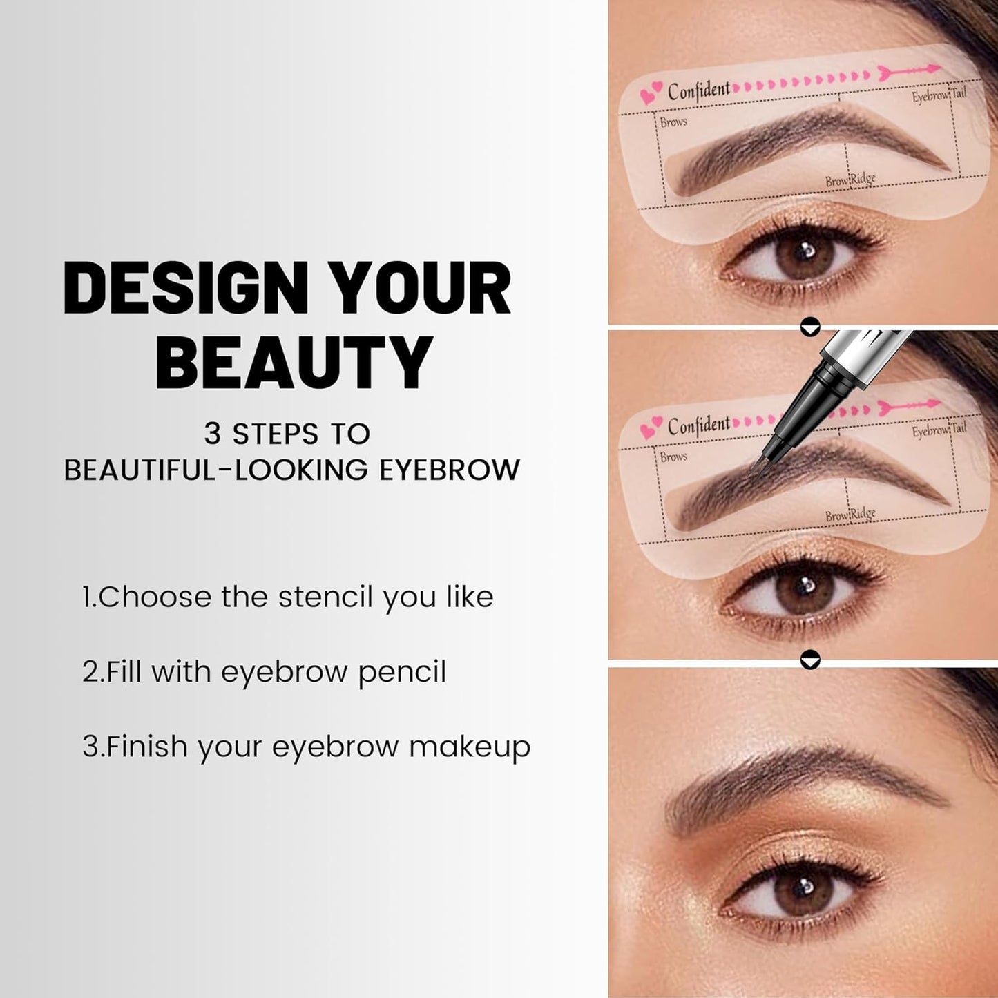 2 Pack 2 Fine Tip Eyebrow Pen, Waterproof Filling Faux Brow Makeup Pencils for Women with Precise Curved Brush-Tip to Fast Create Natural Hair-Like Brows, Last All-Day (Light Blonde)