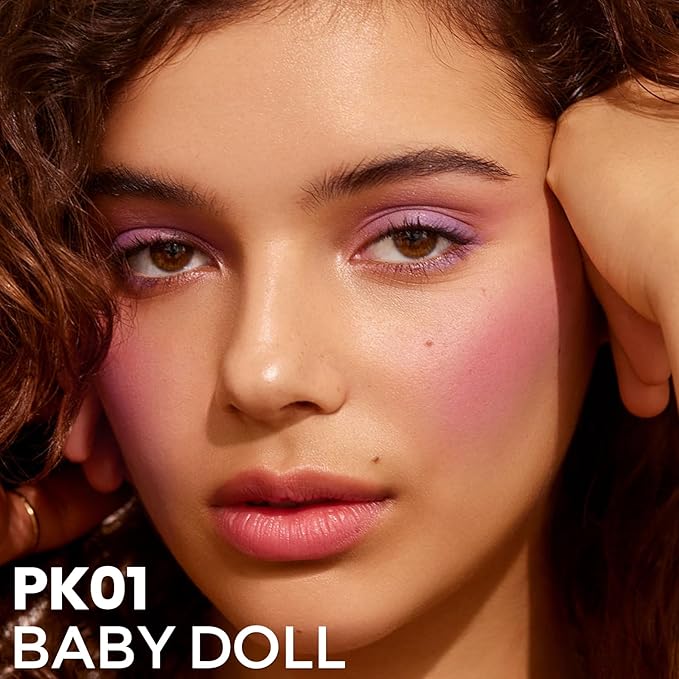 FOCALLURE Silky Cream Liquid Blush,Leaving a Matte Dewy Makeup Look,Easy to Apply and Create a Natural Flush,Long Lasting and Lightweight Cheek Blush Face Makeup,BABY DOLL