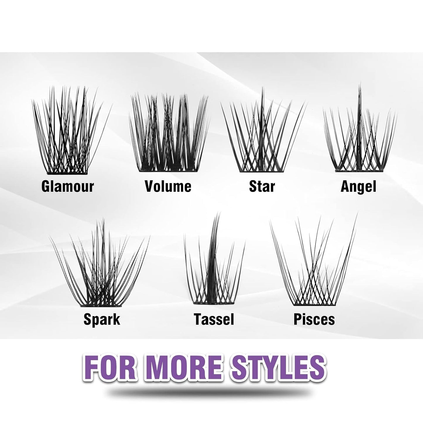 Lash Clusters 120 Clusters DIY Eyelash Extension Natural Look Lightweight Comfortable Handmade Reusable Individual Lashes False Eyelashes DIY at Home (Glamour-12mm)