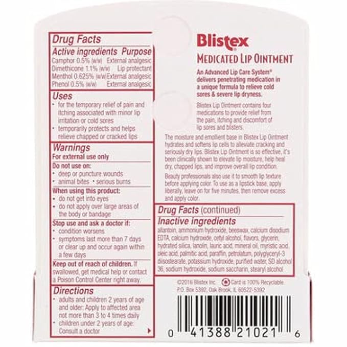 Blistex Medicated Lip Ointment - 0.21 oz