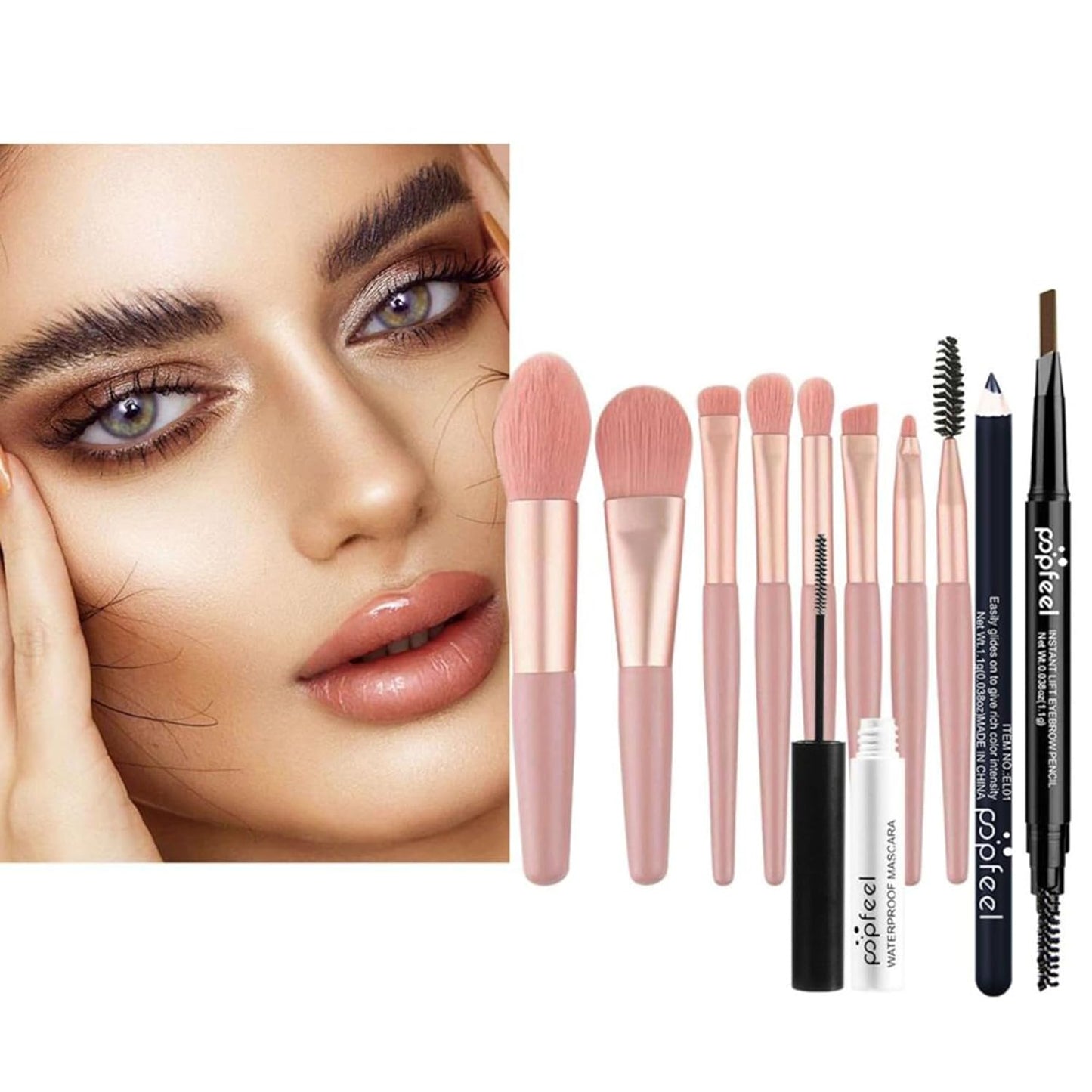 All in One Makeup Kit for Women Full Kit Girls Makeup Gift Sets Xmas Essential Bundle Include Eyeshadow Palette Lipstick Blush Concealer Eyeliner Mascara Foundation Brush Eyebrow Pencil