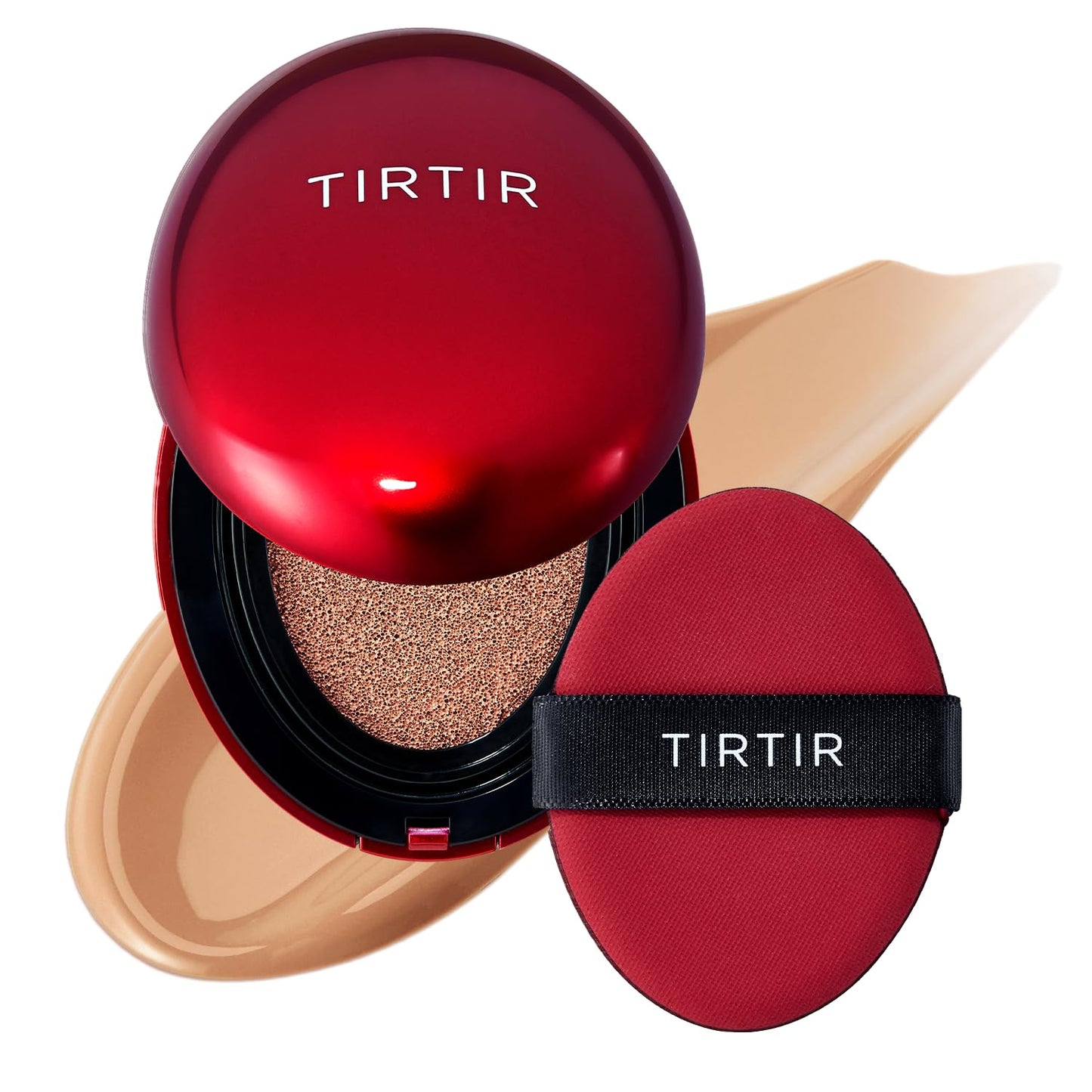 [*Mini Size*] TIRTIR Mask Fit Red Cushion Foundation | Full coverage, Weightless, Skin fit, Satin Glow Finish, Korean Makeup, beauty, Tattoo cover up, Buildable (#29C Taupe Beige, 0.15 Fl Oz)