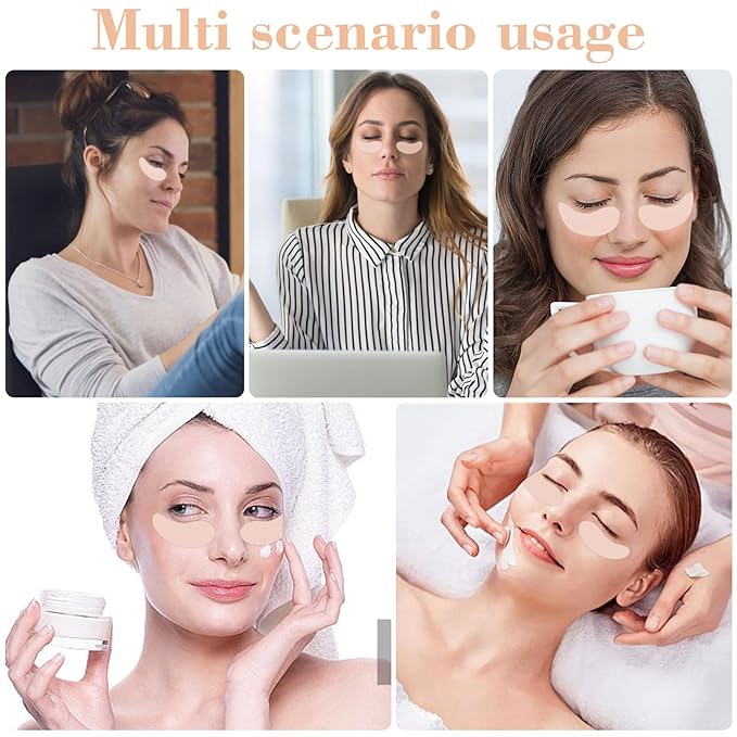 Reusable Silicone Eye Patches Mask Reduce Dark Circles Puffiness or Tired Eyes, 2 Refills Reusable Under Eye Patches for Adults Skincare Eye Treatment with Metal Eye Cream Applicator