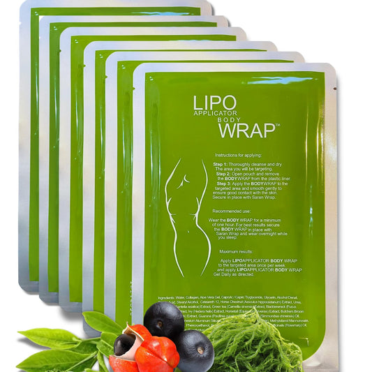 Ultimate Body Wrap with Guarana, Green Tea, and Seaweed Works for Stomach Belly Legs Arms Abdomen 6 Wraps