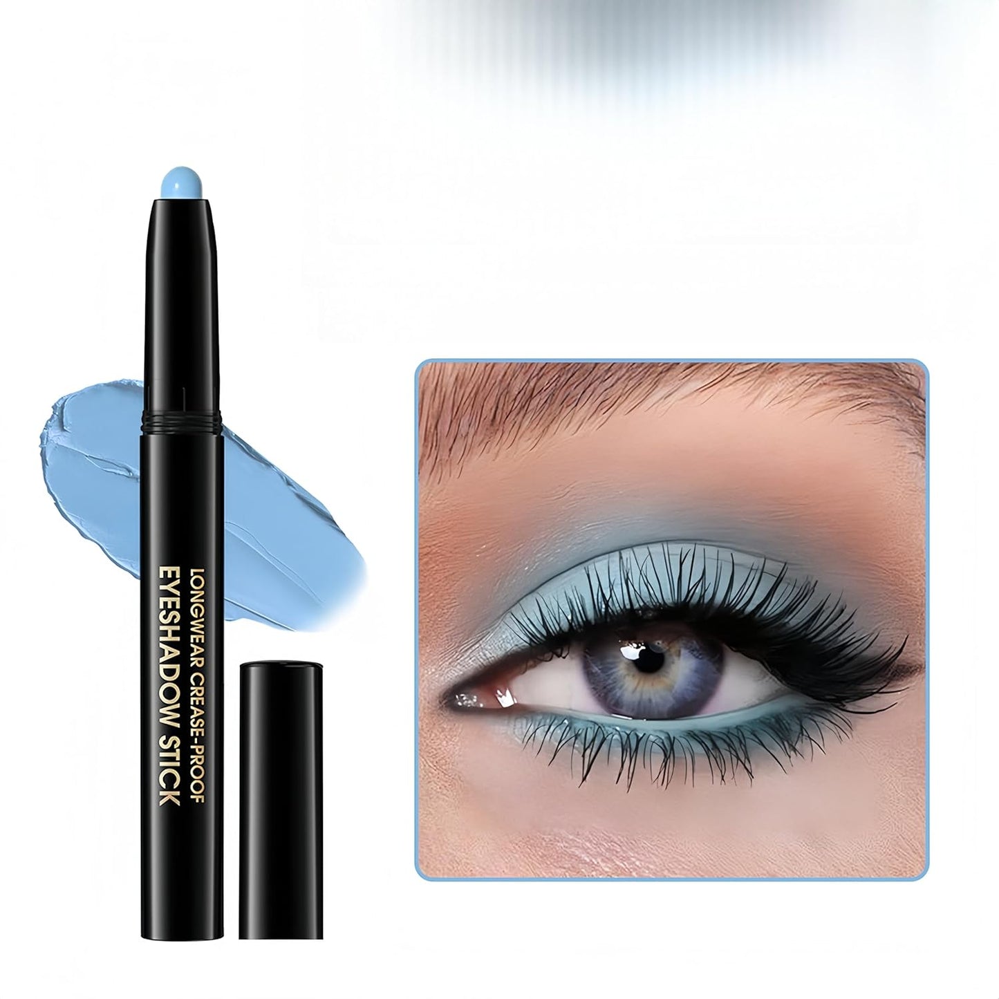 MAEPEOR 10 Colors Cream Eyeshadow Stick Silky Smooth Matte Shimmer Eyeshadow Pen Waterproof and Long Lasting Shadow Pencil for Girls and Women (Color 10)