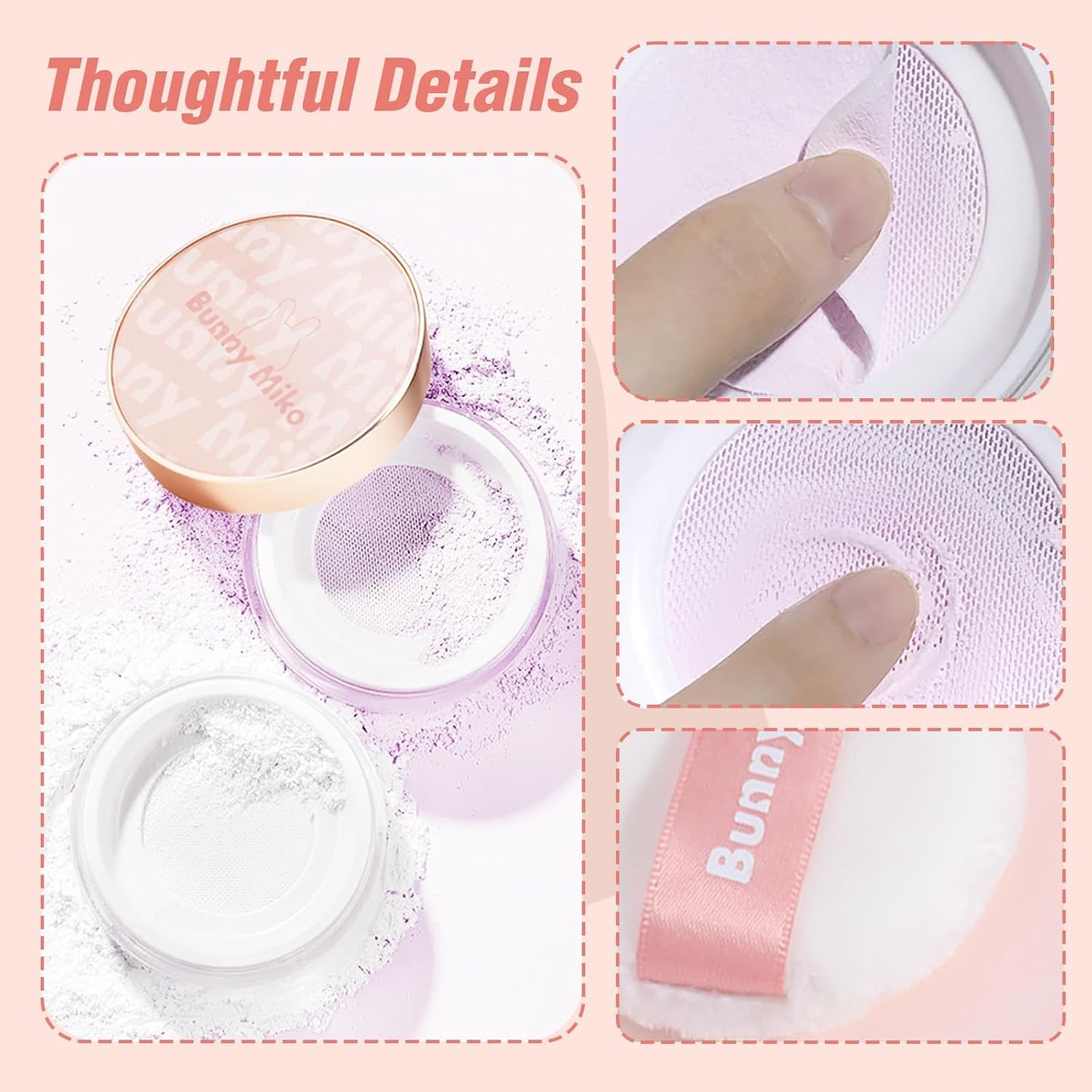 Loose Setting Powder Color-correcting Tone Up Oil Absorbing Mattifying Blurring Pores 0.35 Oz, 02 Light Purple