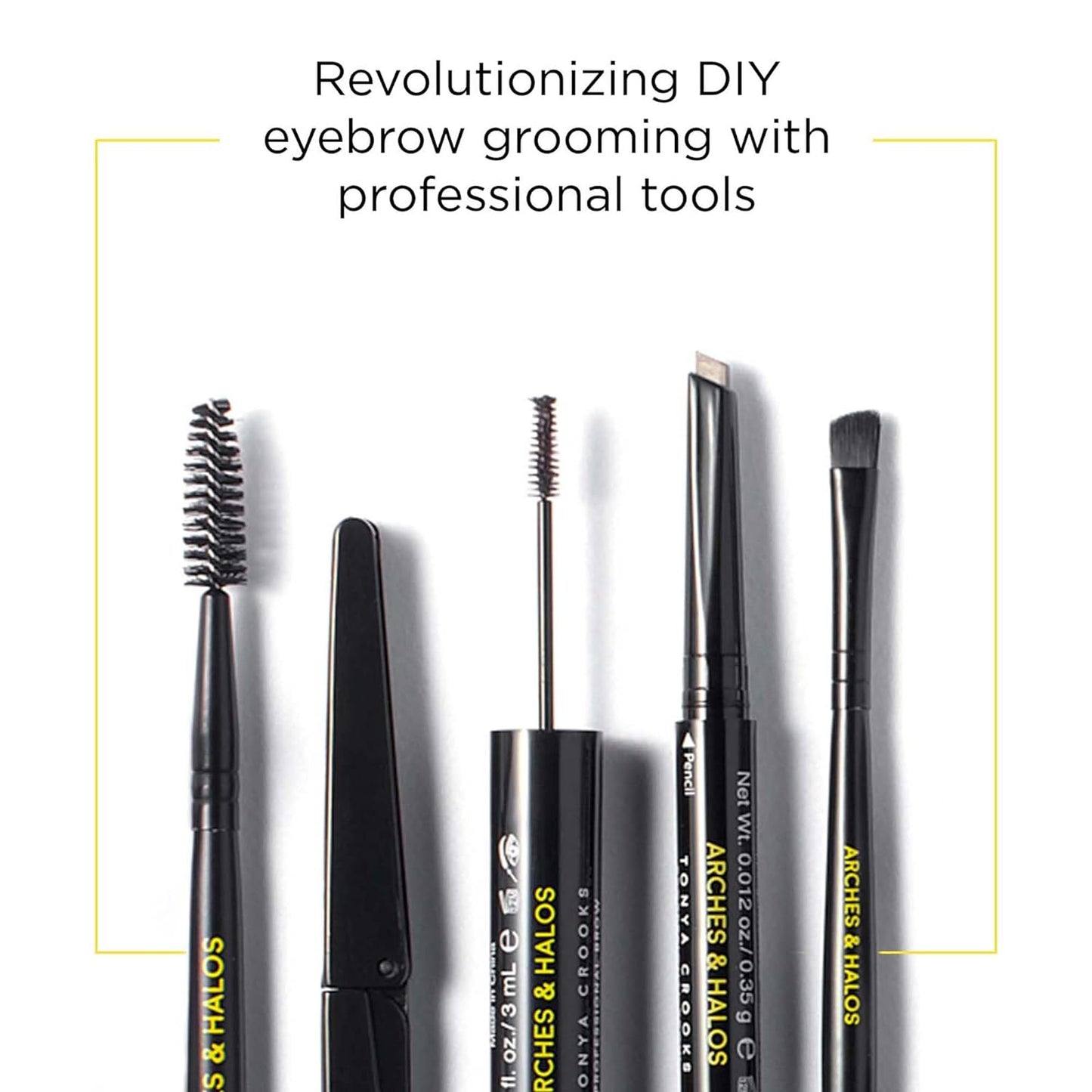 Arches and Halos Angled Bristle Tip Waterproof Brow Pen - Water Based and Smudge Proof Eyebrow Pencil - Extended Wear - Neutral Brown - 0.051 oz