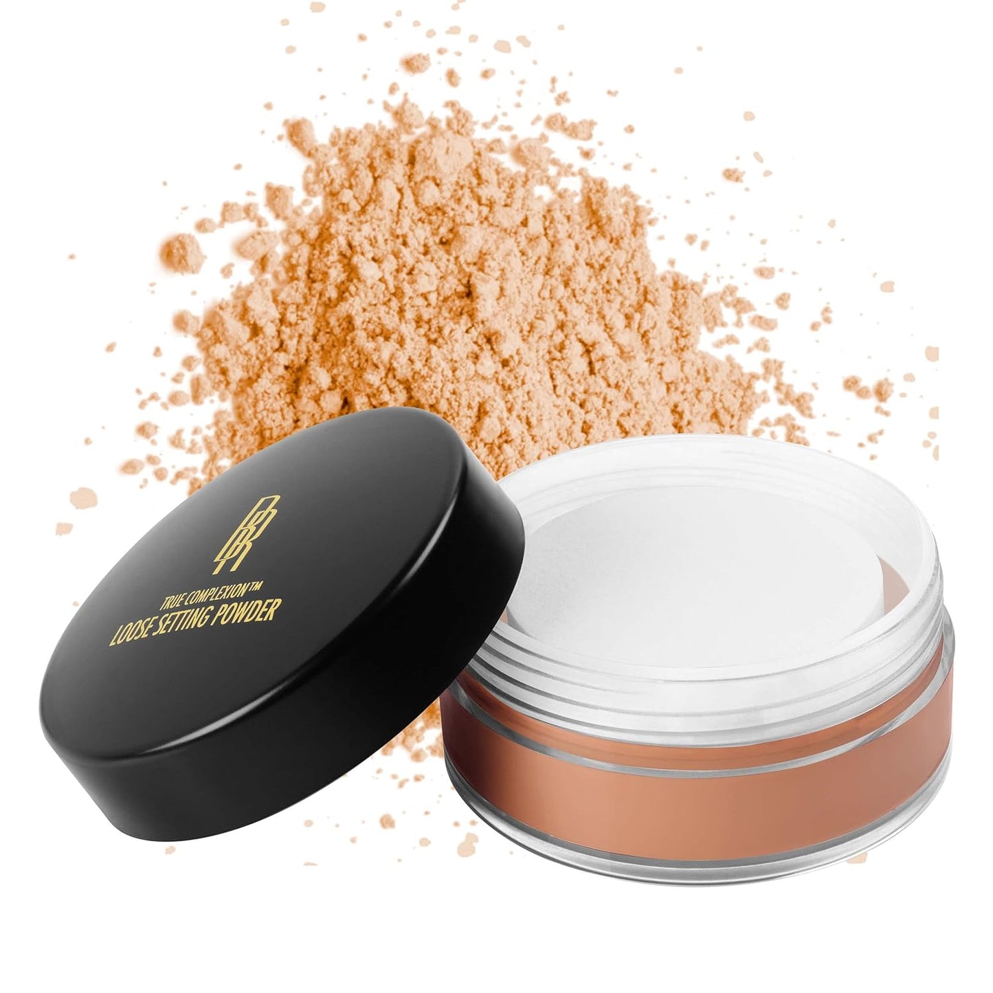 Black Radiance True Complexion Loose Setting Powder Honeymoon 0.64 Ounce and Contour Palette Medium to Dark 0.38 Ounce