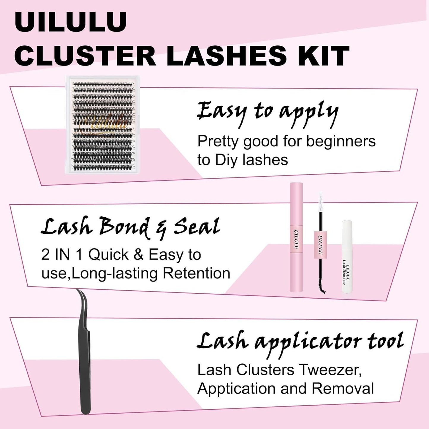 Lash Clusters Individual Lashes D Curl 30+40D 0.07D 9-16 MIX 280 Clusters Lashes DIY Lash Extensions at Home False Lashes Wispy Eye Lash Clusters