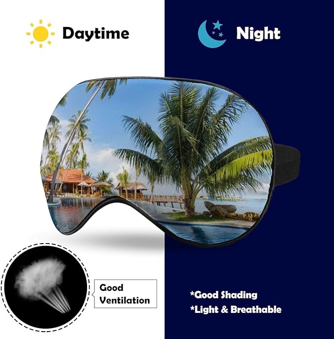 Custom Personalized Sleep Eye Mask Add Any Photo Text Logo Design Your Own Soft Blindfold Eyemask Blackout Eye Cover for Men Women Home Travel Offices, DarkBlue, 8.1"x4.1"