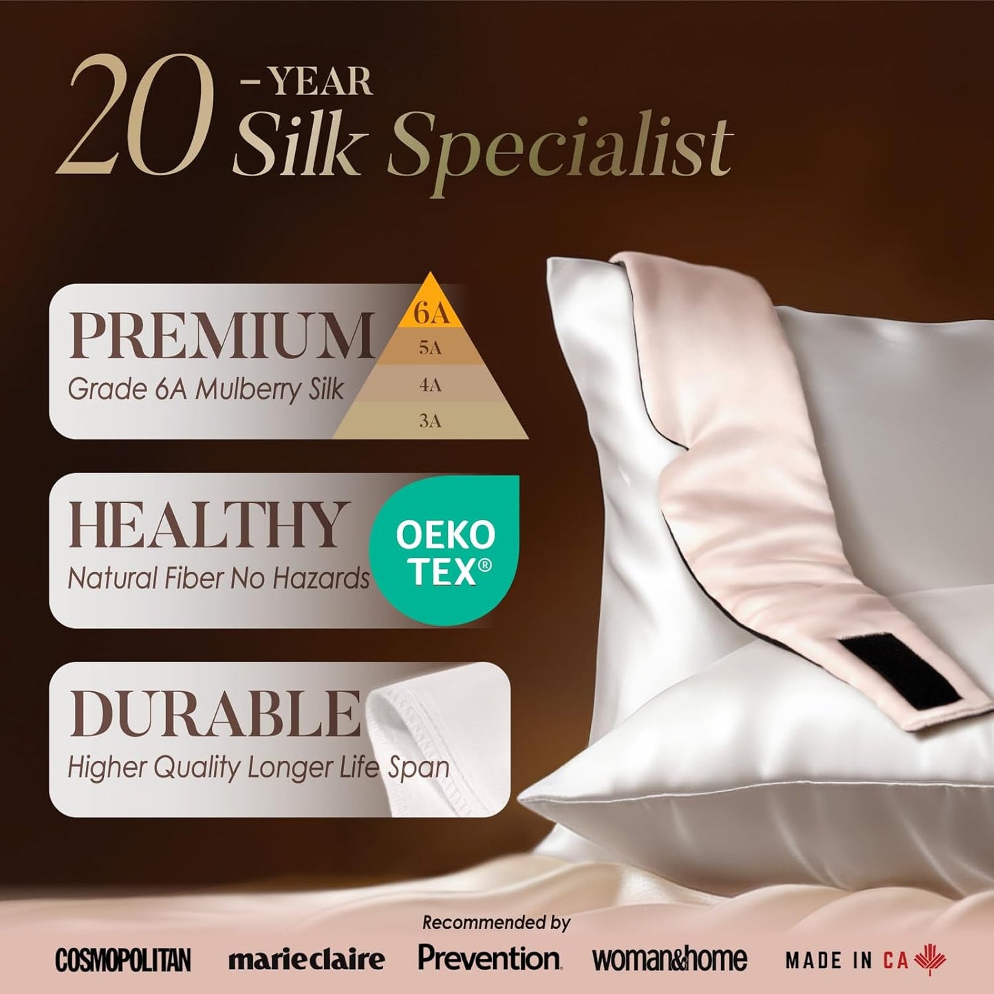 LULUSILK Reversible Mulberry Silk Sleep Mask for Women and Men, Adjustable Real Silk Eye Mask for Sleeping, Lotus Pink and Black, Pack of 1