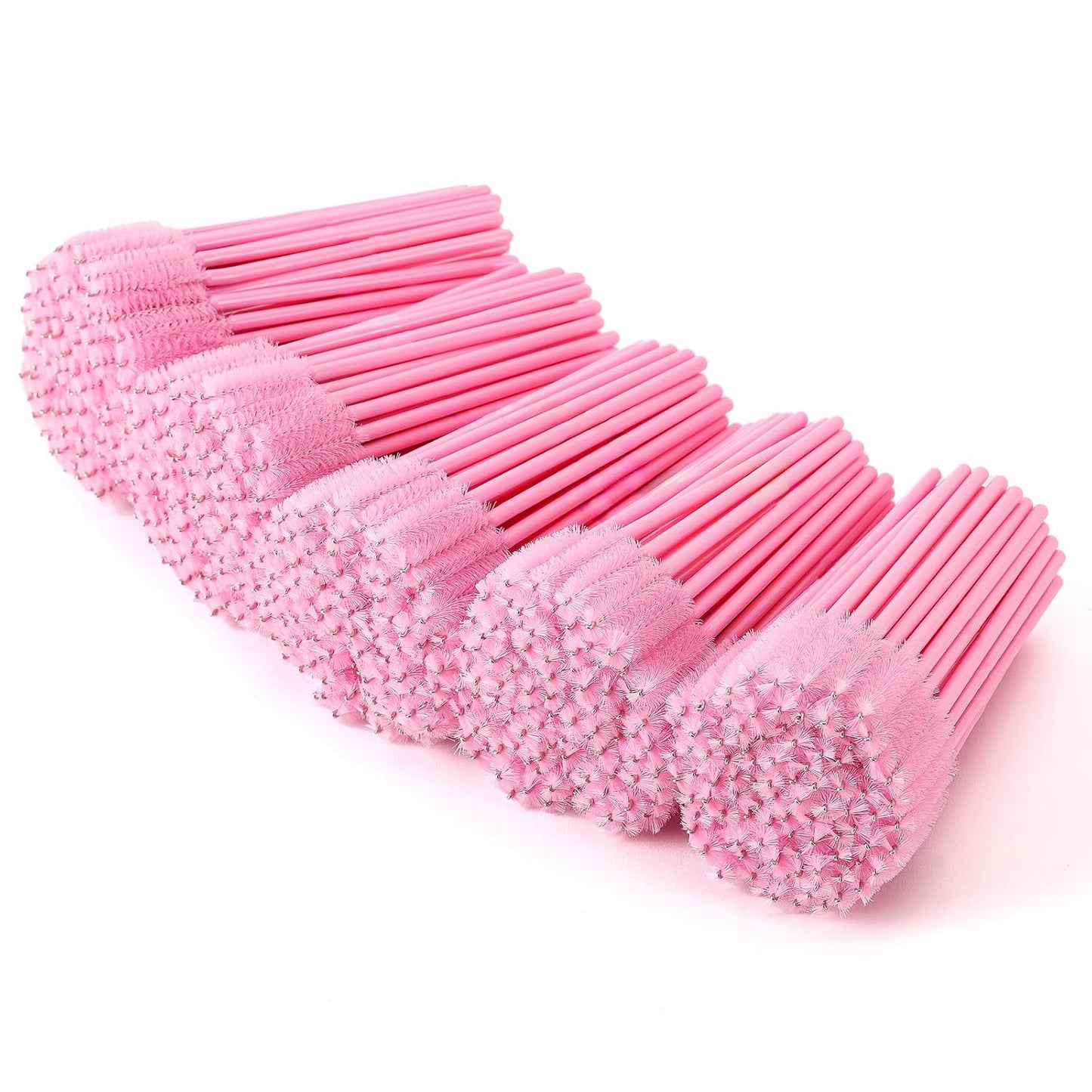Tbestmax 500 Disposable Mascara Wands Eyelash Brush Pink Spoolies for Eyebrow Eye Lash Extension