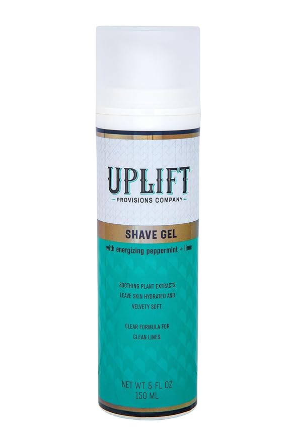 Uplift’s Luxury Shave Set for All: Pamper Yourself with Our Sulfate-Free Hair & Body Wash and Plant-Infused Shave Gel, Complete with a Handmade Wooden Razor for the Perfect Shave