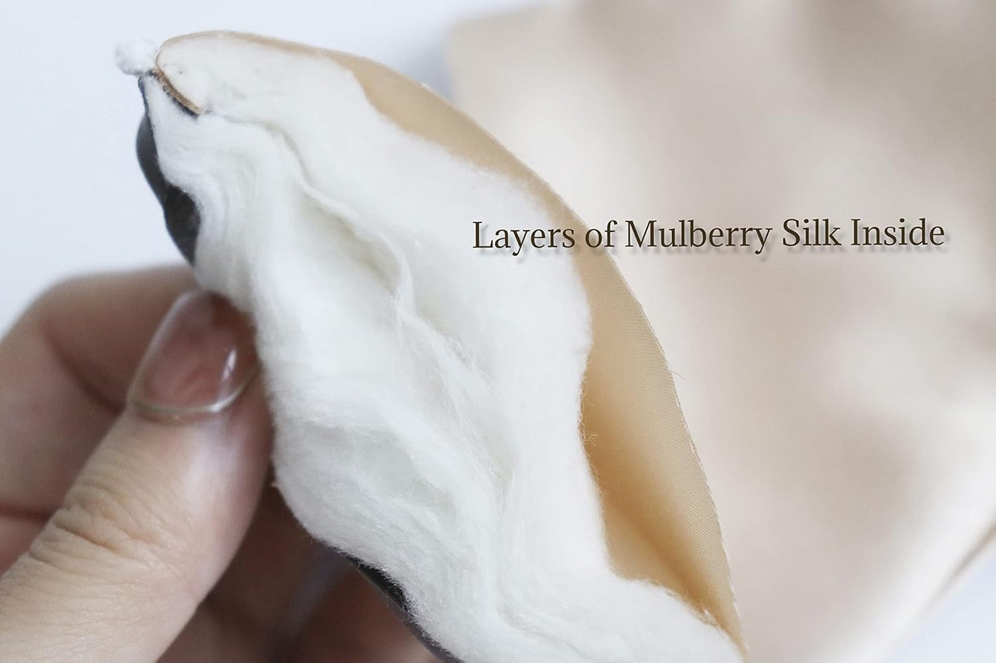 Premium Handcrafted 25 Momme Mulberry Silk Eye Mask for Sleeping (Ballerina)