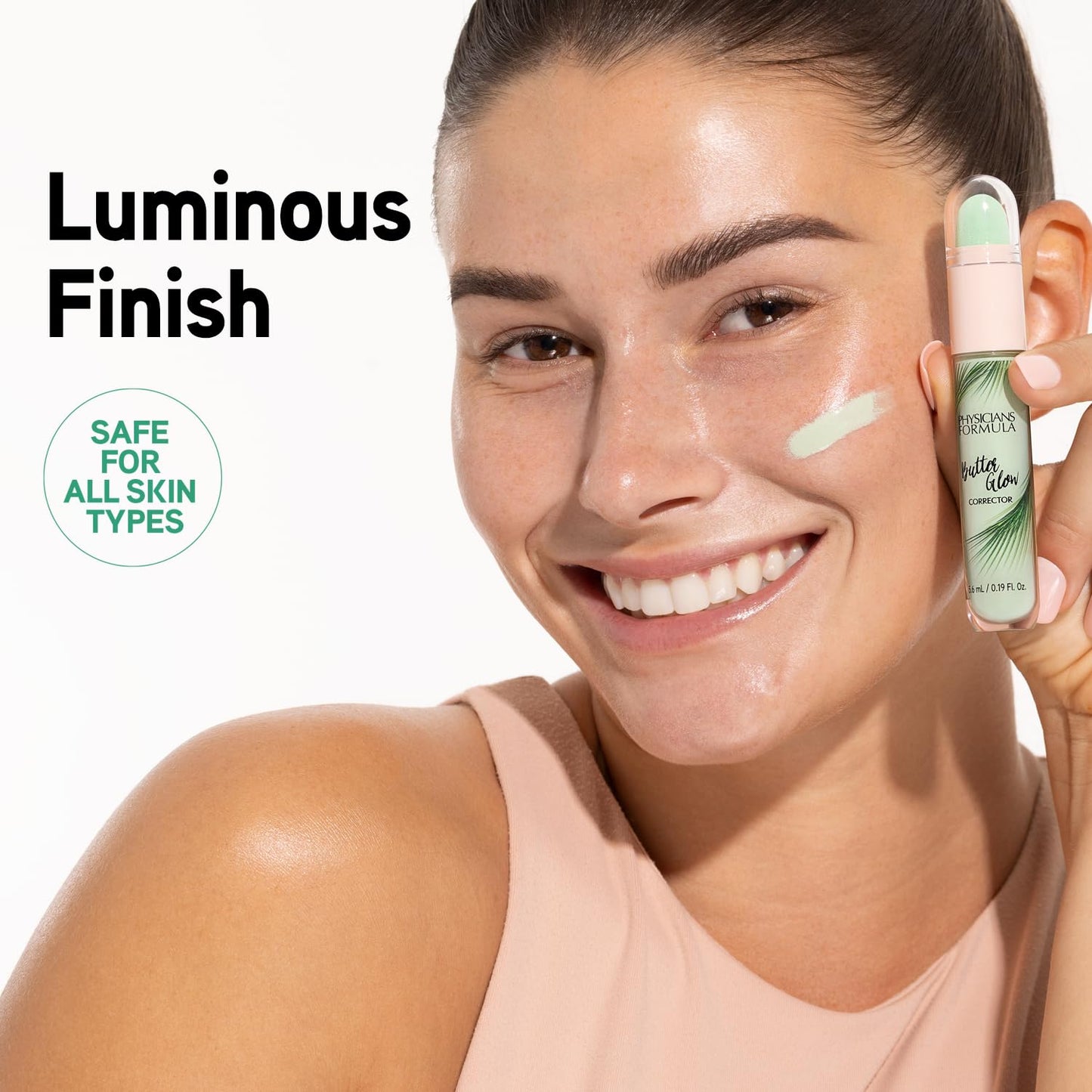 Physicians Formula Butter Glow Corrector, Neutralizes Redness & Conceals Blemishes, Infused with Illuminating & Moisture Boosting Ingredients - Green
