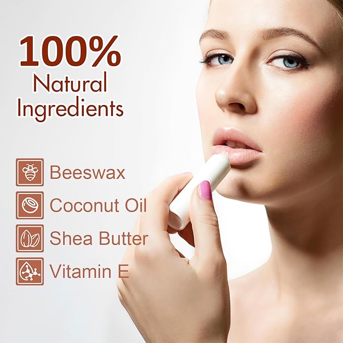 60 Pack Lip Balm Unlabeled, Natural Lip Balm Bulk Blank Tube, Personalized Lip Balm for Party Favors and Gift Basket Filling, Wedding or Baby Shower-5 Flavors