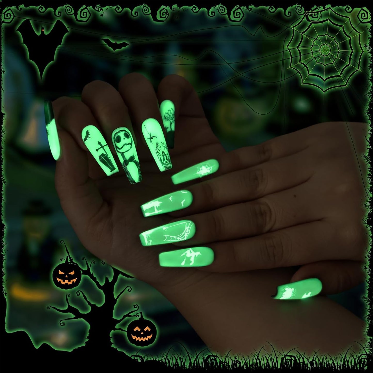 Glow In The Dark Gel, Glow Transparent Nail Top Coat, Long-lasting Luminous Nail Gel Top Coat for Nail Art, UV LED Needed Perfect with Any Colors Salon Pro DIY Home