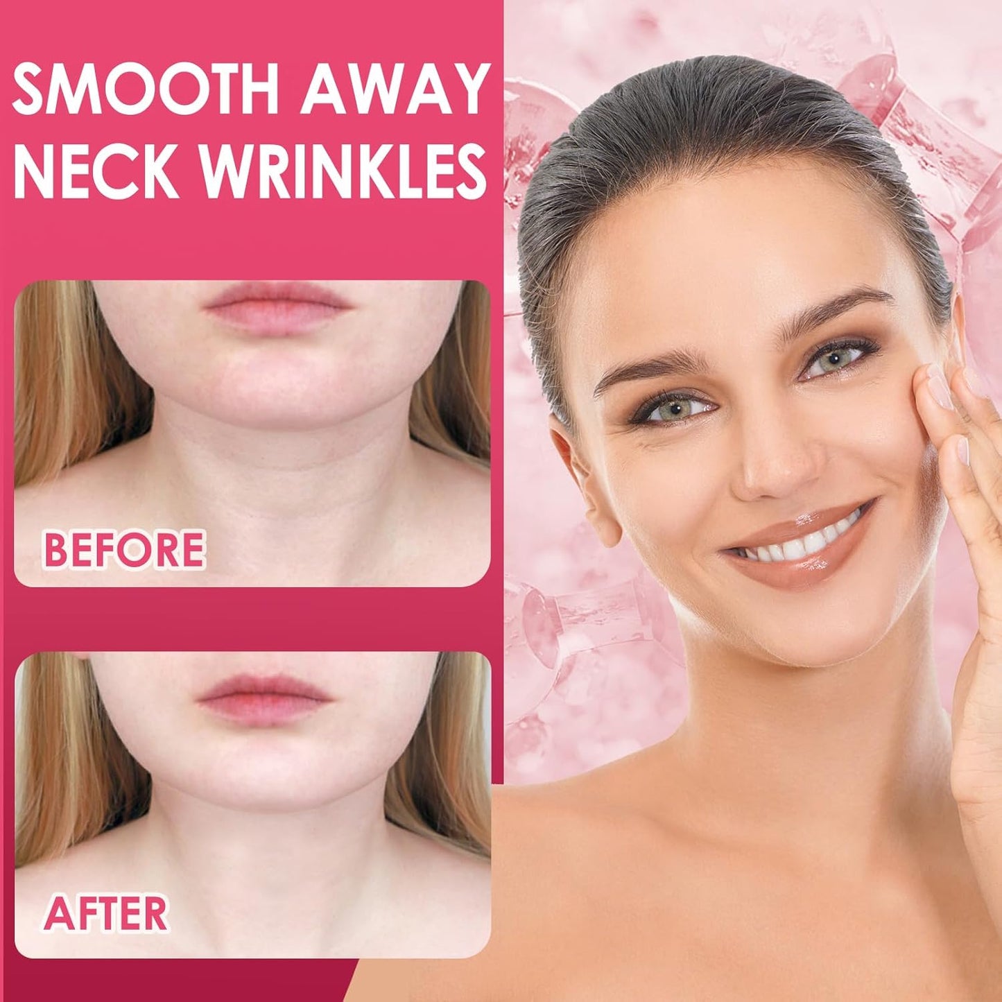 4 PCS Silicone Neck Wrinkle Patches | Reusable Silicone Neck Patches for Wrinkles | Targeted Neck Wrinkle Pads | Neck Mask for Firming and Tightening | Revitalize and Firm Neck Wrinkles