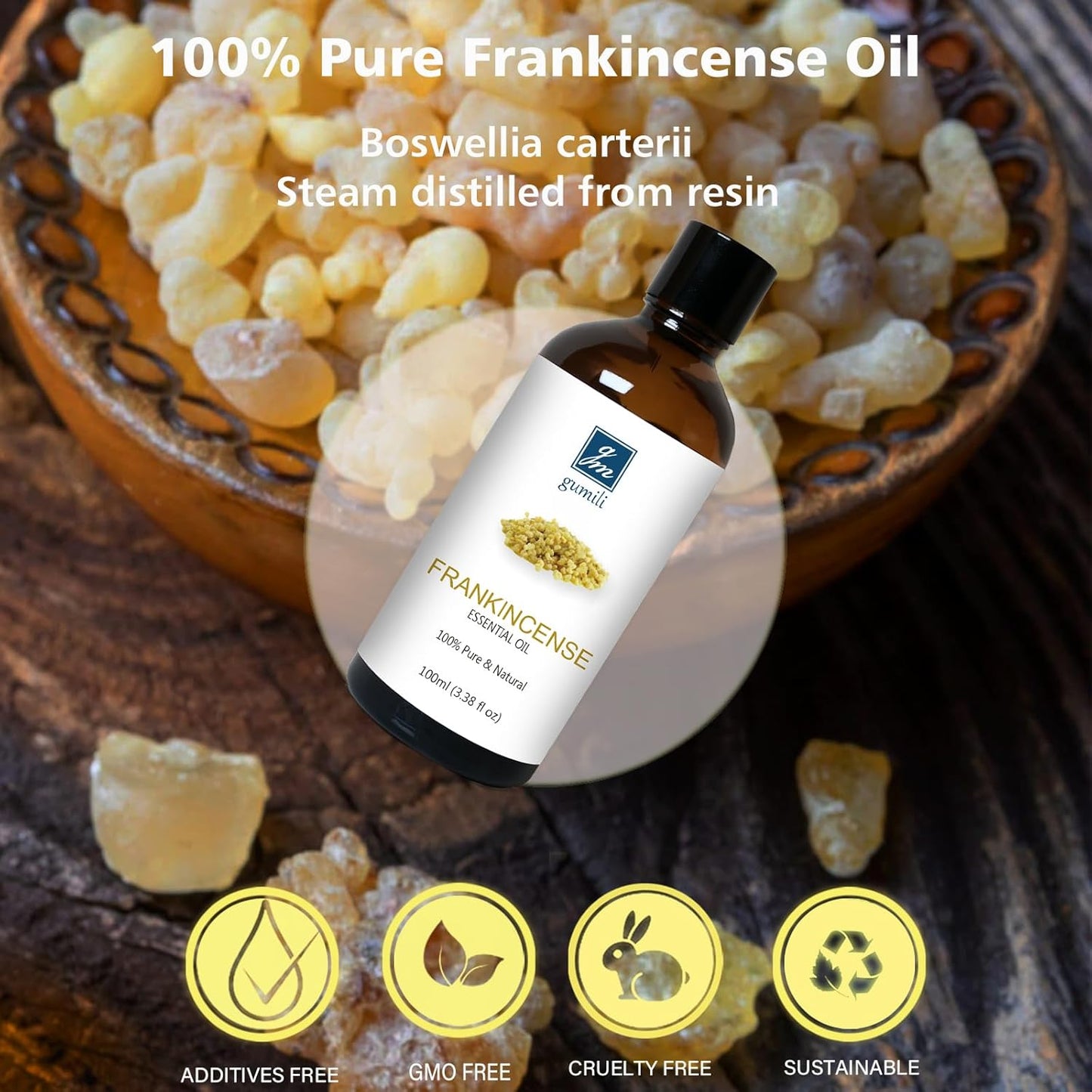Frankincense Essential Oil, 100% Pure Frankincense Oil for Aromatherapy Diffuser Beauty Home Care - 100ml