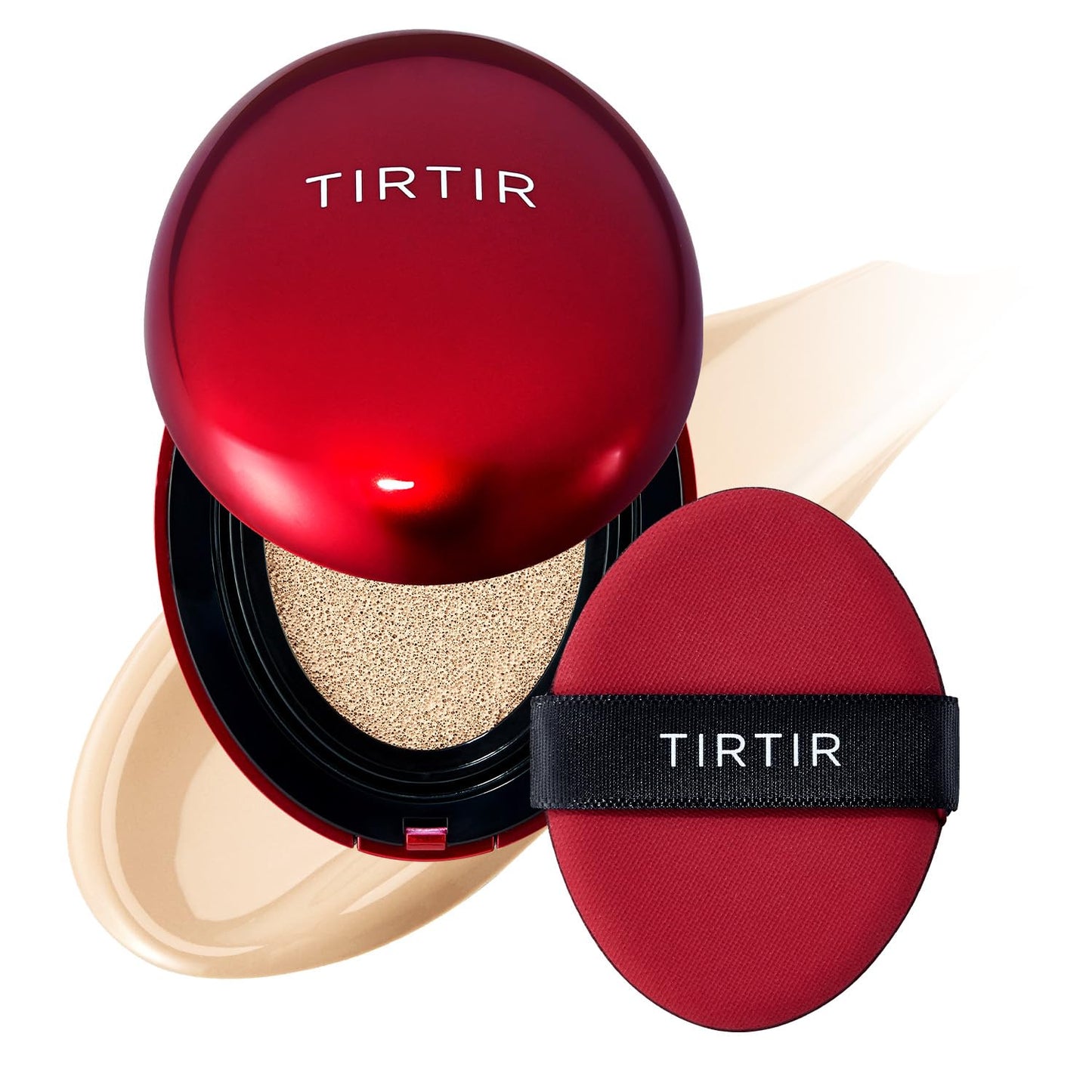TIRTIR Mask Fit Red Cushion Foundation | Full coverage, Weightless, Skin fit, Satin Glow Finish, Korean Makeup BB Foundation, beauty, Tattoo cover up, Buildable (#17W French Vanilla, 0.63 Fl Oz)