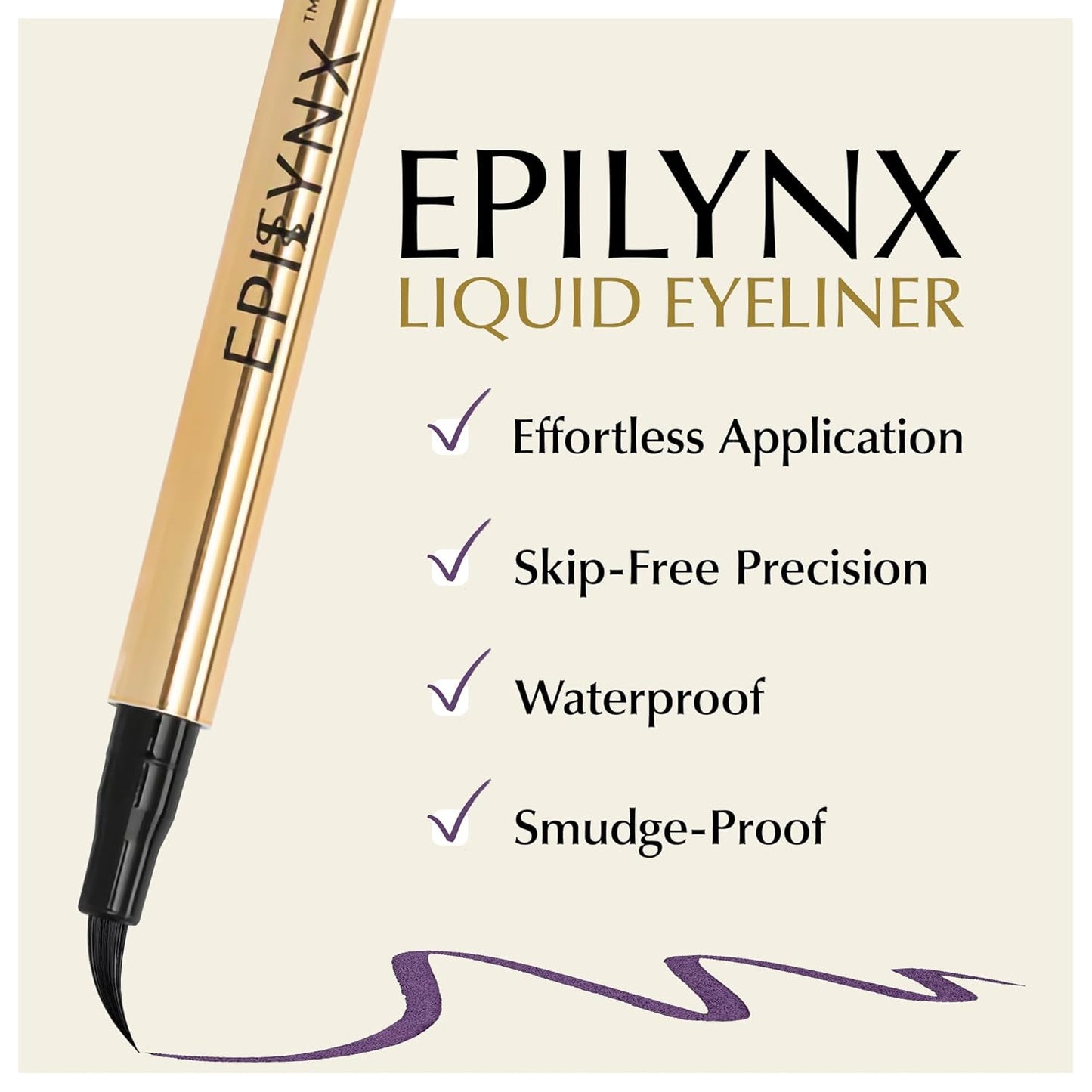 Waterproof Eyeliner - Smudge-Proof Liquid Eyeliner Pen with Precision Tip for Smooth, Long-Lasting Application - Vegan, Hypoallergenic & Gluten-Free Eye Liner - 2mL Purple