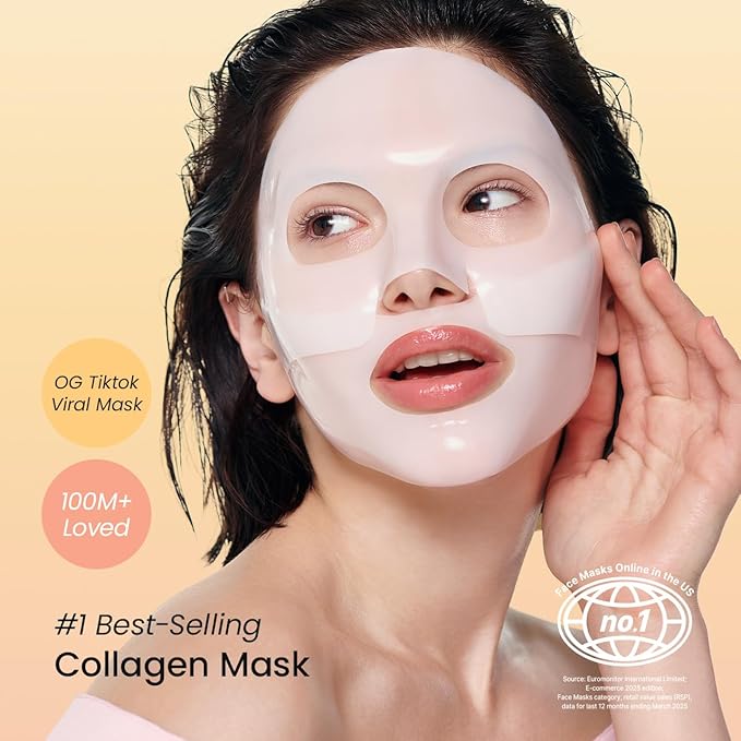 BIODANCE Bio-Collagen Real Deep Mask, Hydrating Overnight Hydrogel Mask, Pore Minimizing, Plumping, Elasticity Improvement, Korean Skincare, Stocking Stuffers for Teen Girls | 1.19oz(34g) x 16ea