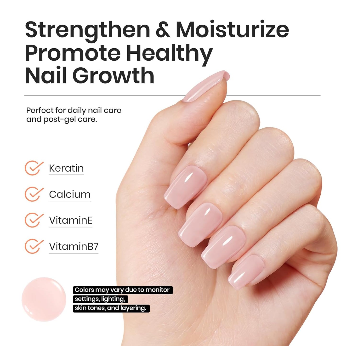 Beetles Nude Color Base Builder for Nails: Nail Strengthening Extension Sculpting Nail, Soak Off Long Lasting UV LED Gel Nail Polish Rubber Base Coat