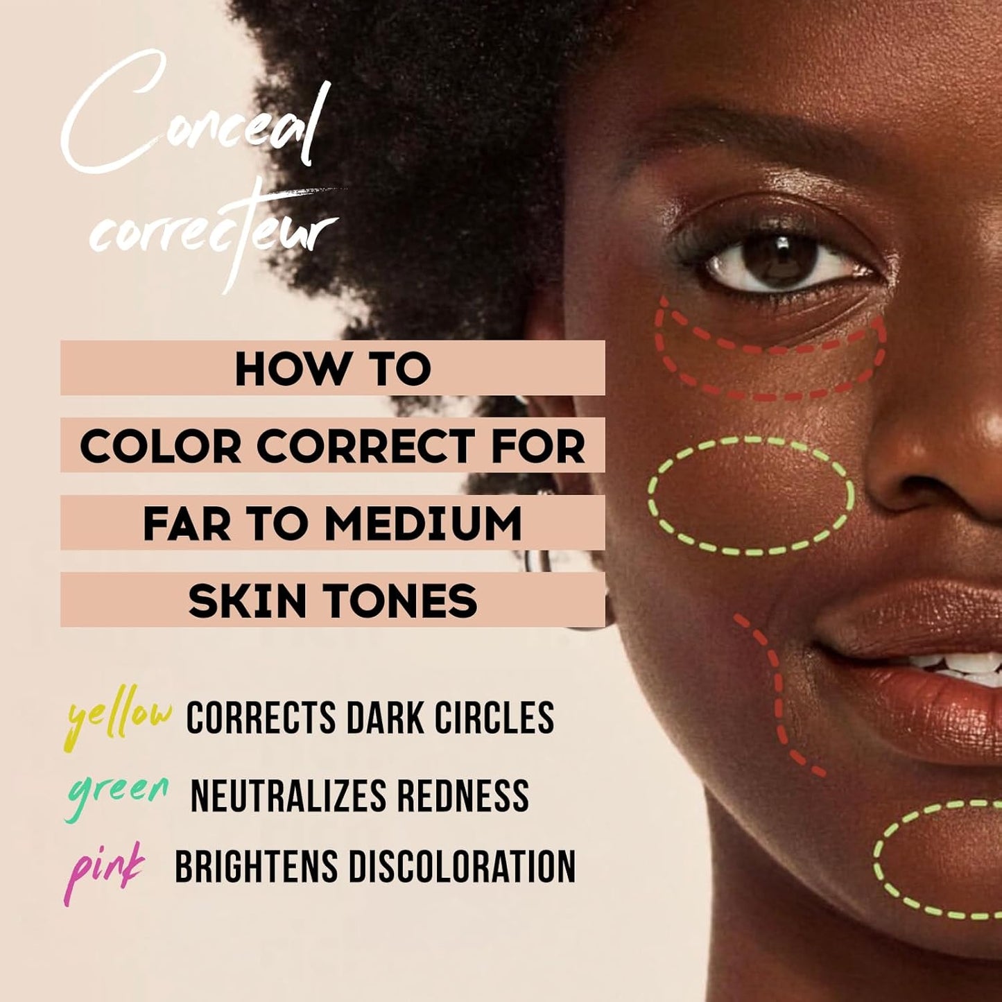 Pink Concealer HD Liquid Contour, Hydrating, Lightweight, Full Coverage, Long-lasting, Conceals, Corrects, Covers, All-Day Full Coverage Natural Matte Concealer for Women and Girls, 03