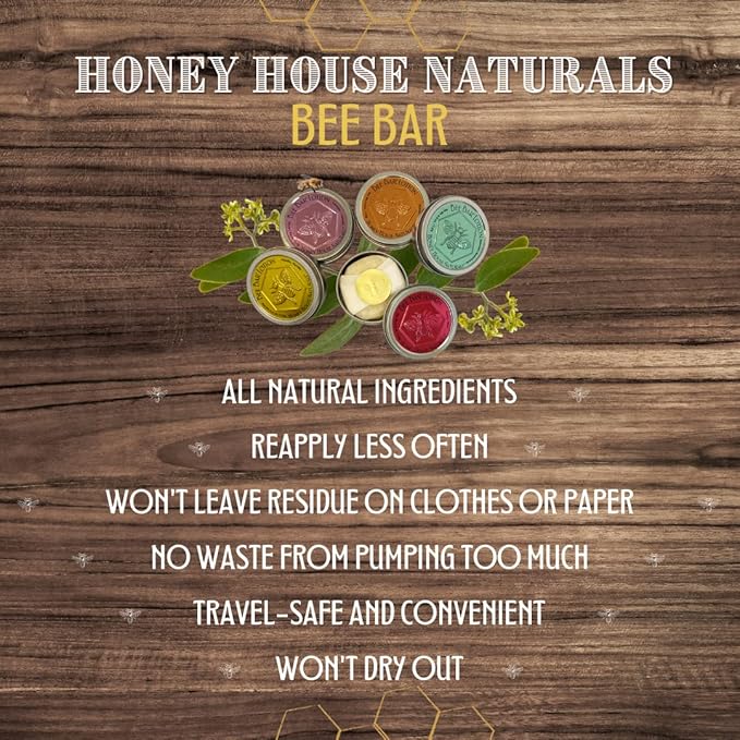 Bee Bar Honey House Naturals Duo – Sweet Honey – Small .6 ounce & Large 2 ounce (Honey)