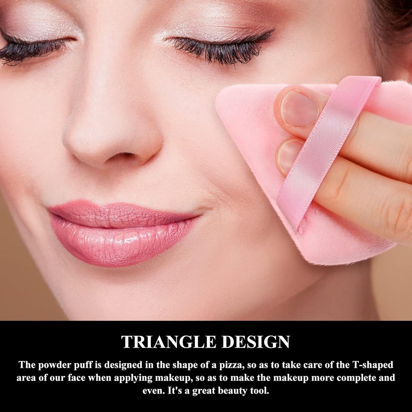 Maitys 12 Pieces Powder Puff Triangle Face Makeup Cosmetic for Loose Powder Soft Body Washable Reusable Foundation Sponge Mineral Wet Dry Makeup Tool for Women(Small,Pink)