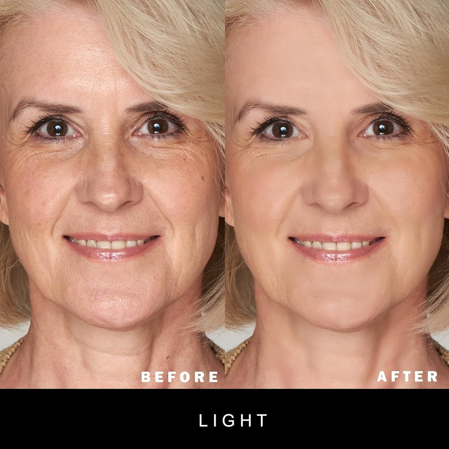 Marbleized Baked Foundation Makeup, Balance and Brighten Color Correcting Powder Foundation - Buildable Light to Medium Coverage - Demi-Matte Natural Finish (#002 LIGHT, 0.32 Oz)