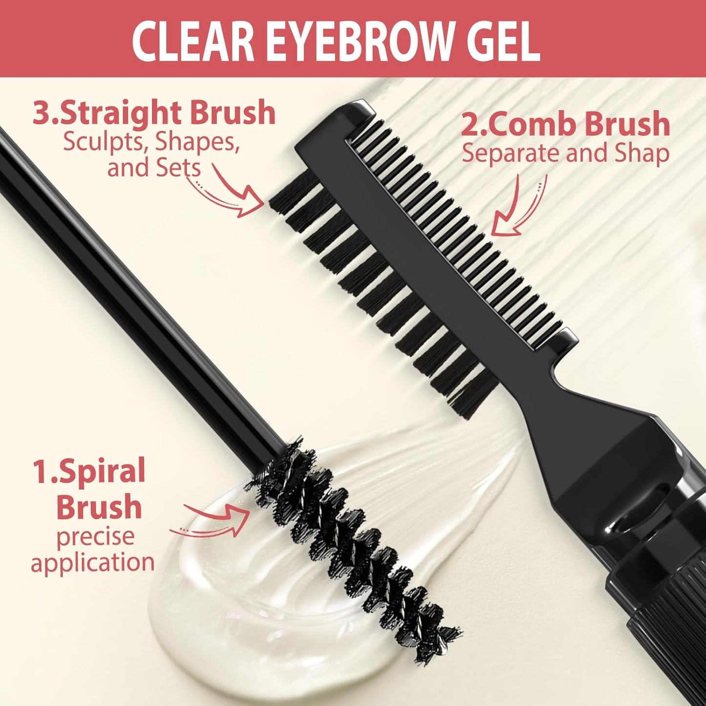 Eyebrow Pen Kit, with Microblading Eyebrow Pen, Eyebrow Gel, Eyeliner, Eyebrow Brush, Eyebrow Pencils for Women, Waterproof, Smudge Proof, Long Lasting Makeup Formula - Medium Brown