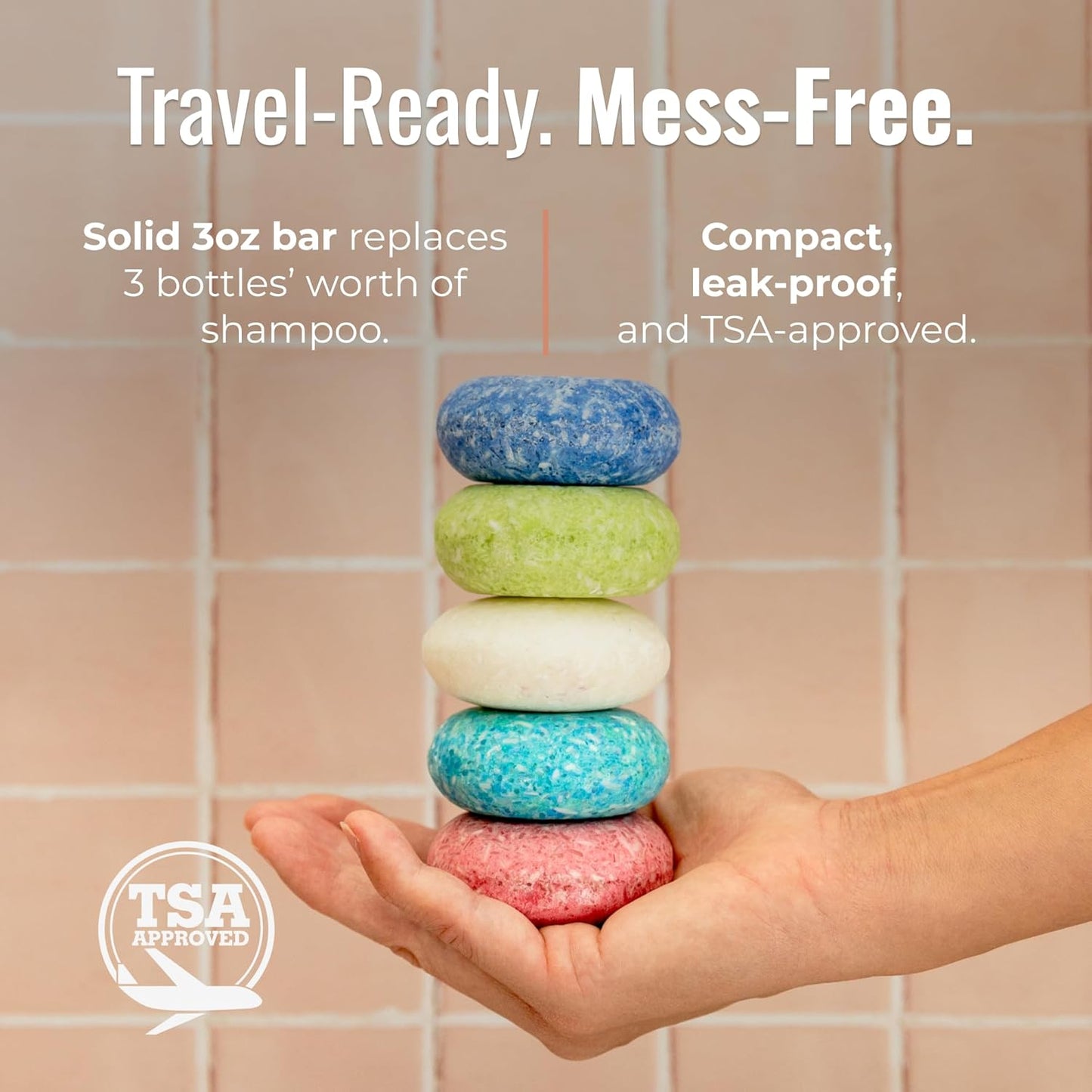 Peppermint Breeze Shampoo Bar, Vegan Solid Hair Cleanser with Refreshing Peppermint, for Oily Hair, Dandruff, and Psoriasis, Zero Waste, Travel-Friendly, Clean Beauty