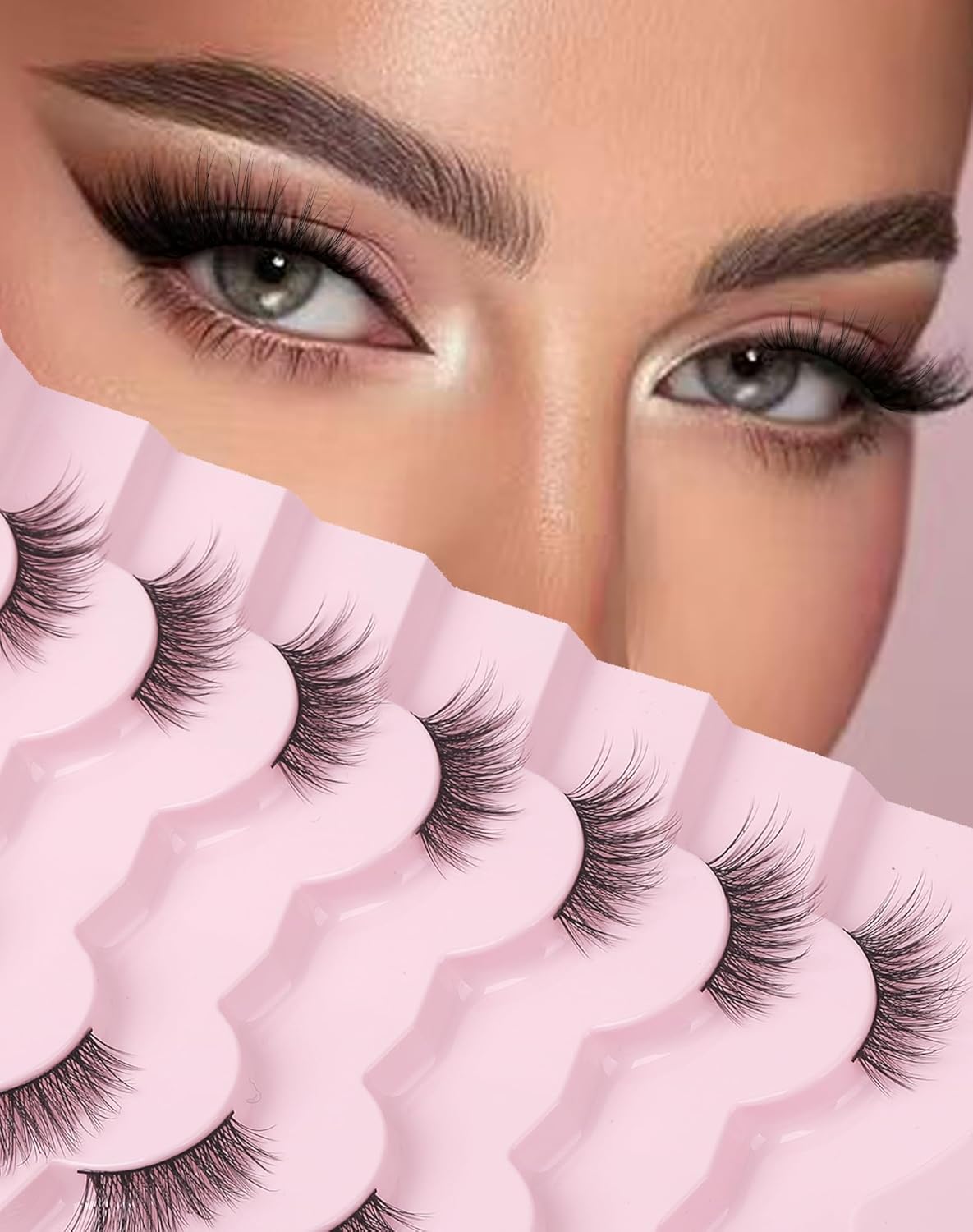 Half Lashes Natural Lashes Wispy Lashes Corner Lashes 3/4 False Eyelashes Natural Half Eyelashes W19