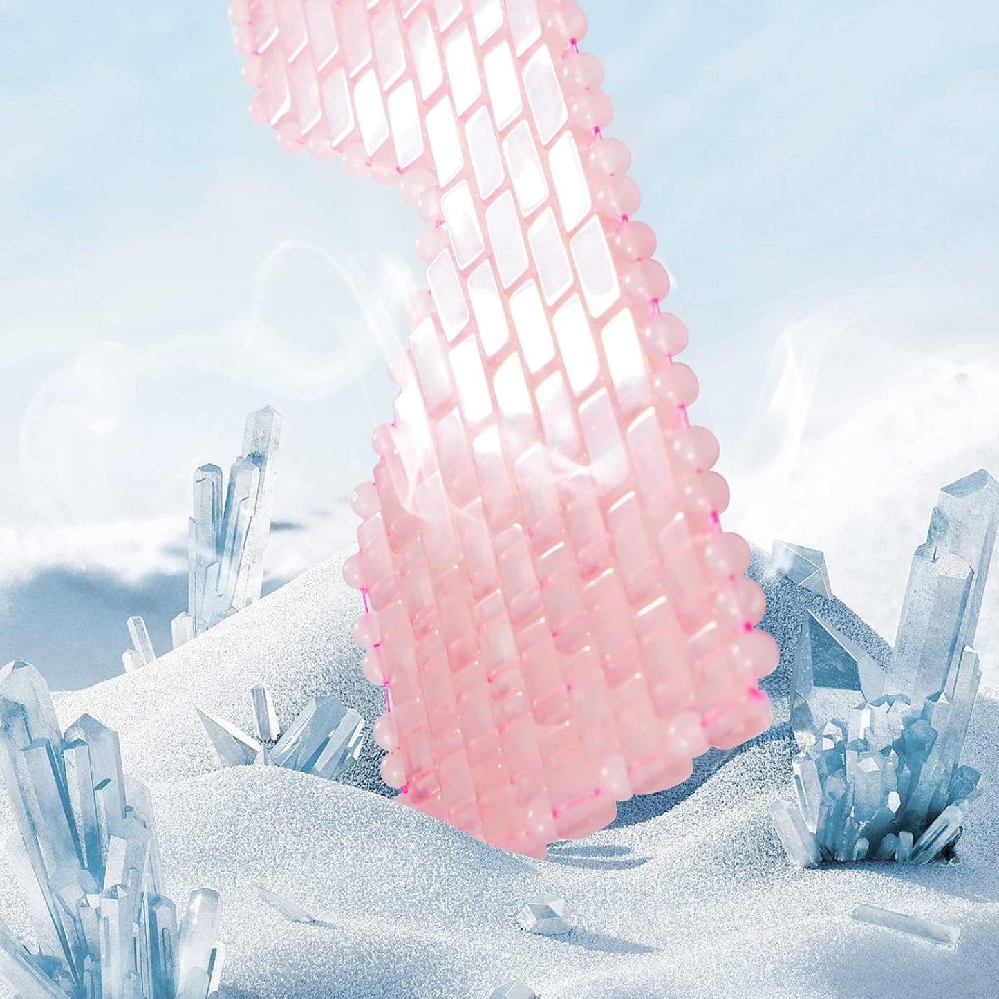 Jade Eye Mask, Rose Quartz Eye Mask，Gemstone Eye Mask Anti Aging Therapy Hot or Cold Using