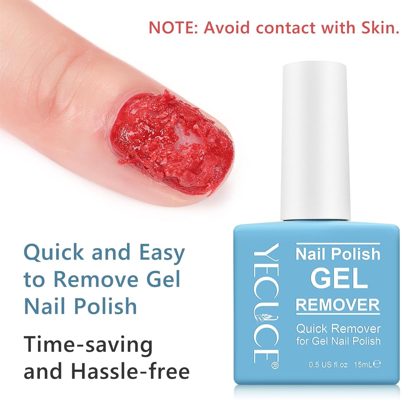 Gel Nail Polish Remover, Nail Polish Remover Tool Removing In 3-5Mins, Professional Remover Gels at Home, No Need Soaking or Wrapping