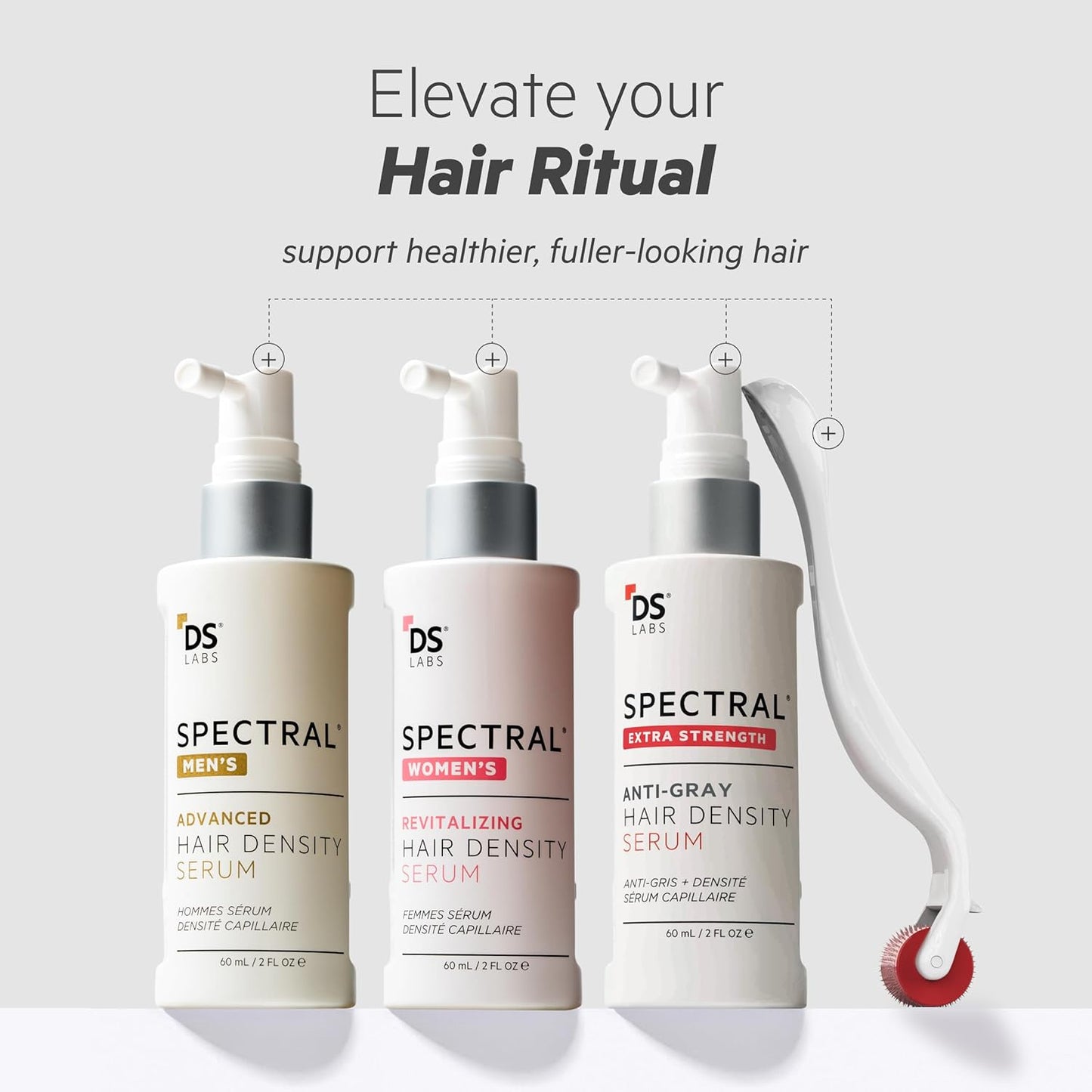 DS Labs StimuROLLER Hair Micro-Needle Hair Stimulation System 0.25mm, Packaging May Vary