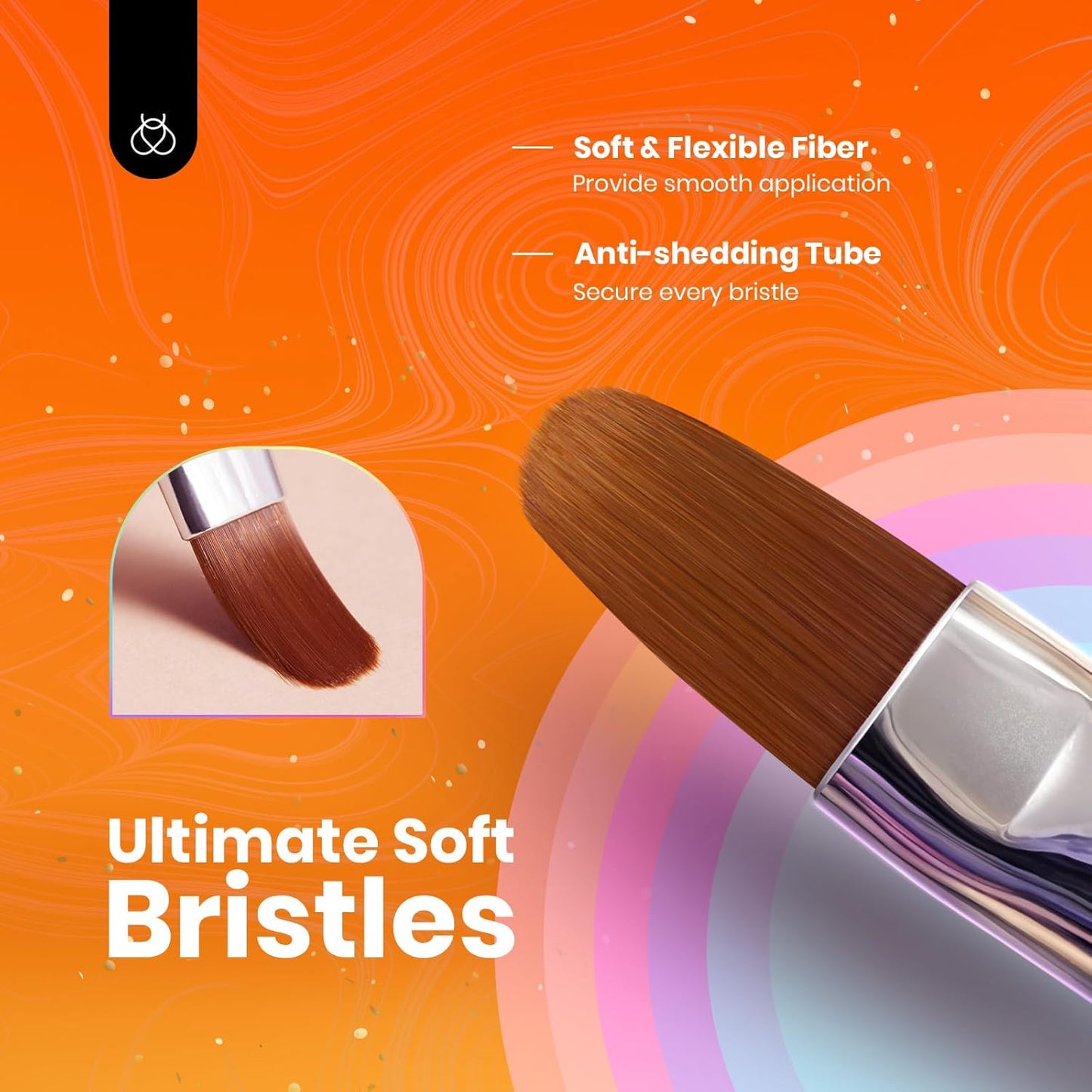 Beetles Gel Polish Nail Art Brushes, 6 Pcs Fingernail Art Design Pens, Wood Alloy Handle, Dotting Pen Clean Up Liner French Nail Brush Set, DIY Manicure Tools Gift for Women