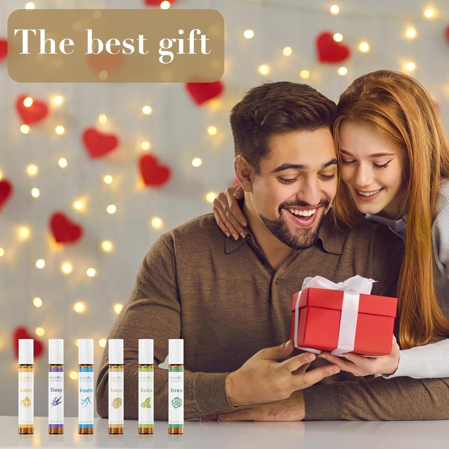 Aromatherapy Essential Oil Roll On Blend Relaxation Gift for Women, Natural and Pure Essentail Oils with Travel Size Roller Ball Bottle (Breathe, 1)