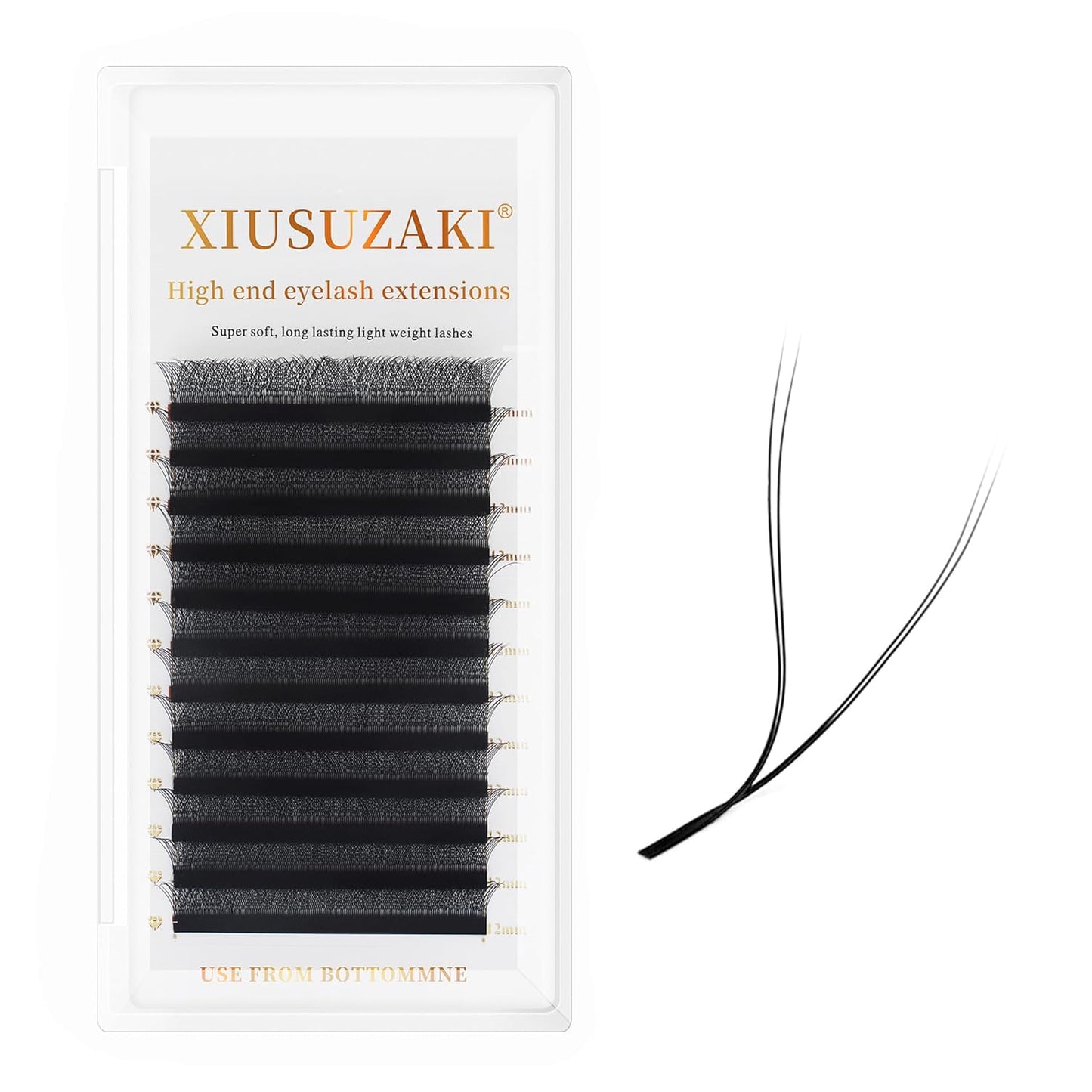 YY Lash Extensions Supplies Y Eyelash Extensions 0.07mm Thickness L/LU Curl Mix 8-15mm Premade Fans 4D Russian Volume Matte Black 12 Rows Crisscross Eye Lashes(YY-0.07-LU,8-15mm)