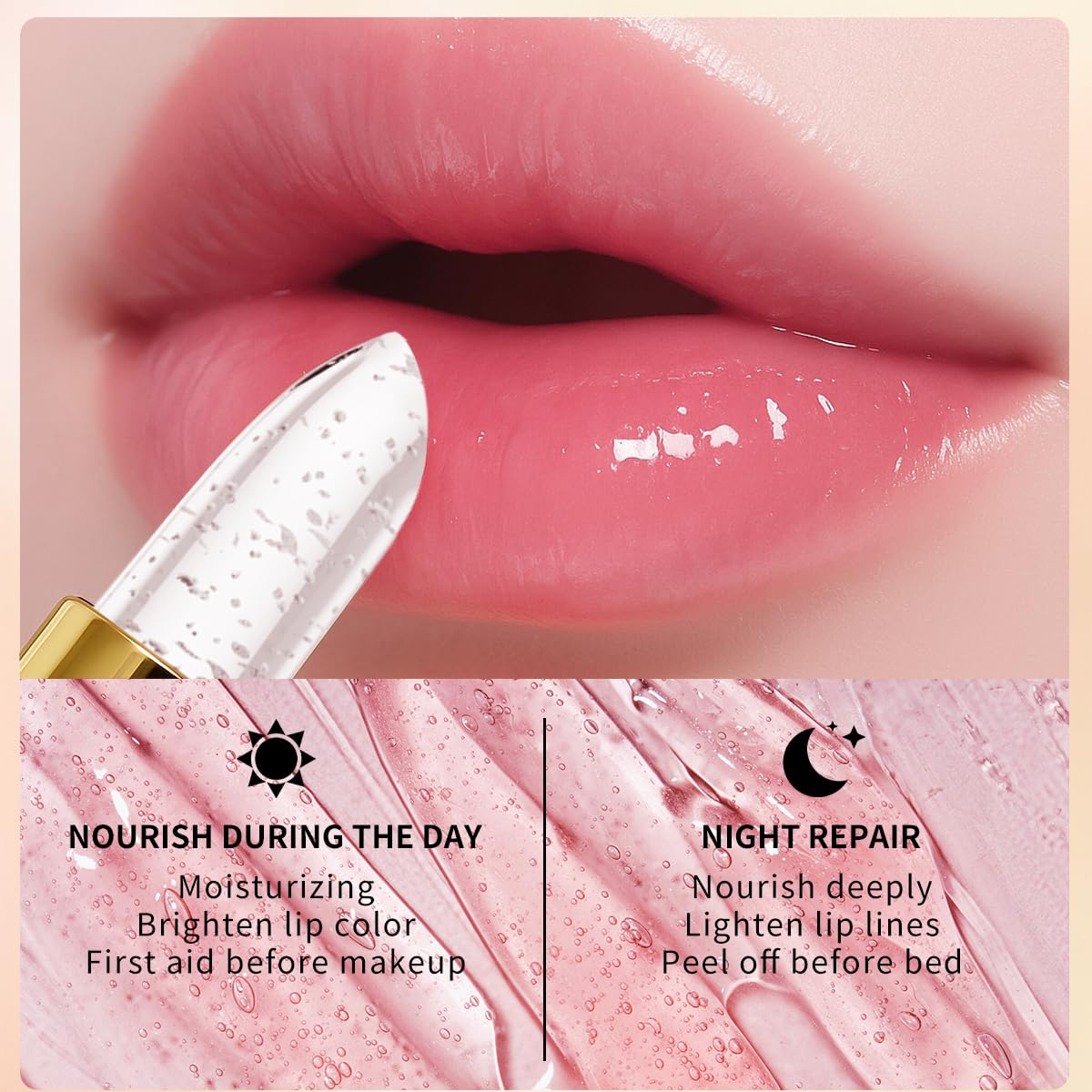 Transferproof Color Changing Lipstick,Color Changing Lipstick for Women Girls,Temperature Change Moisturizer,Waterproof Moisturizer Lip Balm(Silver Foil)