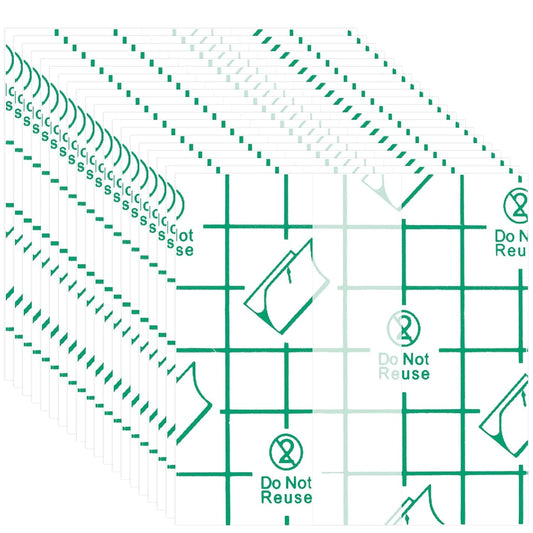 ANCIRS 150pcs Disposable Makeup Hand Palettes, 2.4x2.4inch Adhesive Waterproof PU Cosmetic Makeup Palettes for Women Girls Female Artists Make up