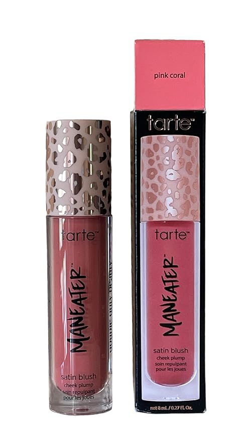 Tarte Maneater Satin Blush Cheek Plump Full Size (Pink Coral, 27OZ)