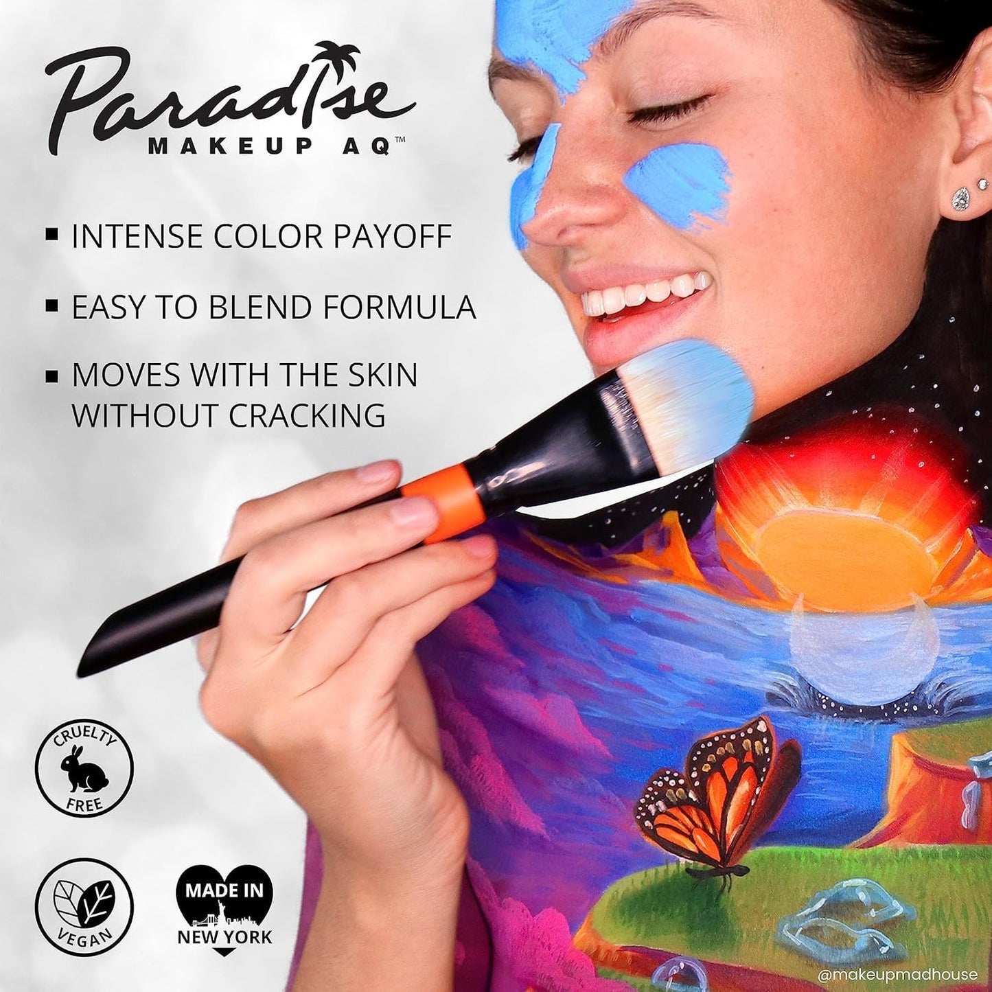 Mehron Makeup Paradise Makeup FX 8 Color Pastel Palette | Magnetic Refillable Body Paint & Face Paint Palette | Professional & Water Activated | Costumes, SFX, Halloween, & Cosplay