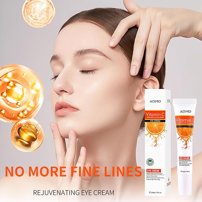 Eye Cream Vitamin C Eye Care Anti-Aging Against Wrinkles and Dark Circles Effective Anti-Aging Moisturizes Reduces Puffiness Dark Circles