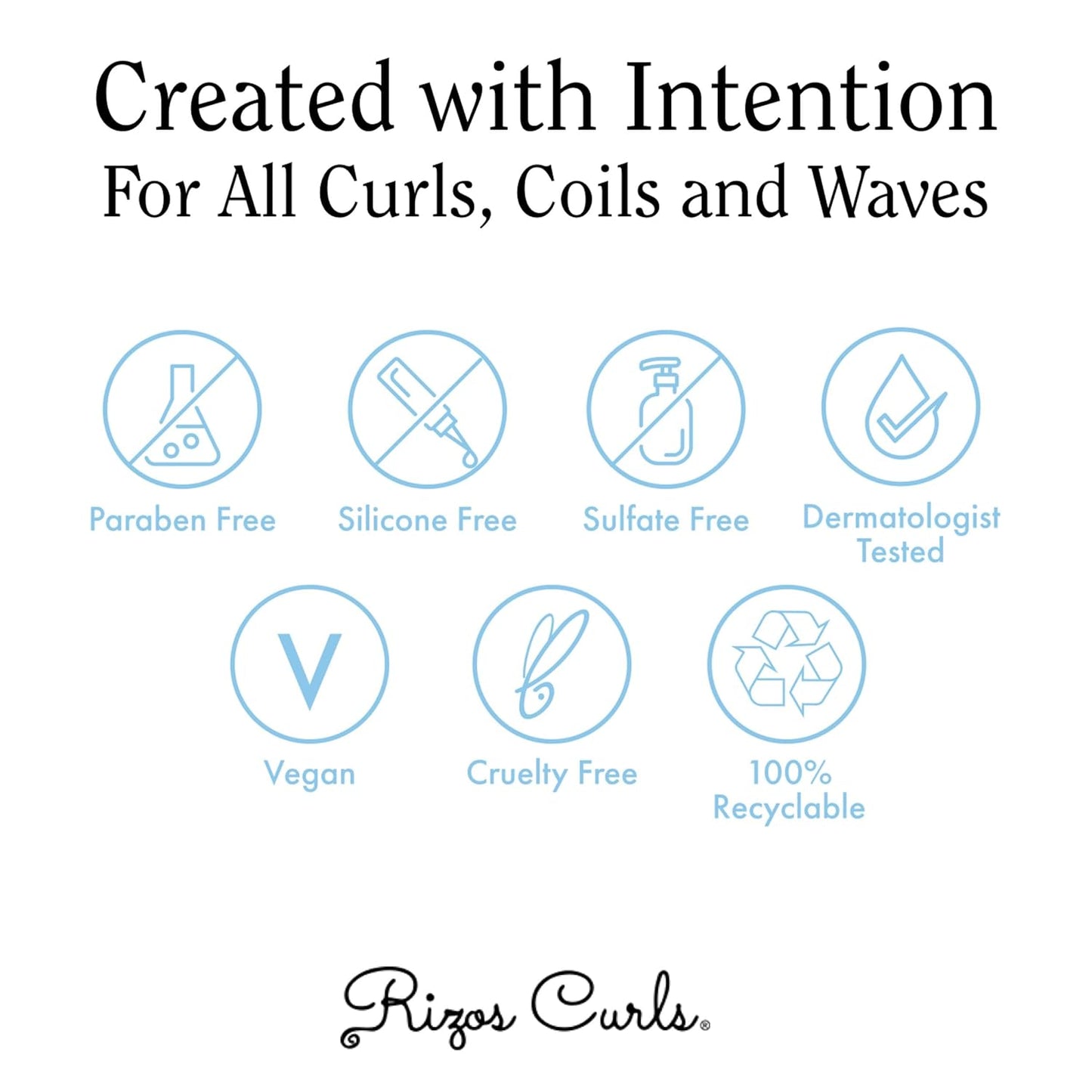 Rizos Curls Beach Waves Texturizing Salt Spray, Enhance Texture & Volume, Nourish and Enhance Definition with Blue Agave Extract, Red Algae & Prickly Pear Cactus, 6.8 oz