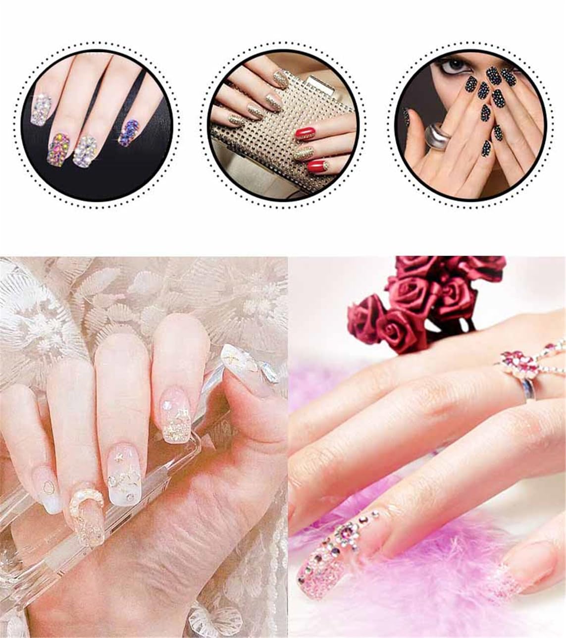 720 Pcs SS30 6mm Flatback Rhinestones for Nails Art Crafts Glitter Round Shine Gems AB Crystals DIY Clothes Shoes （Red AB）