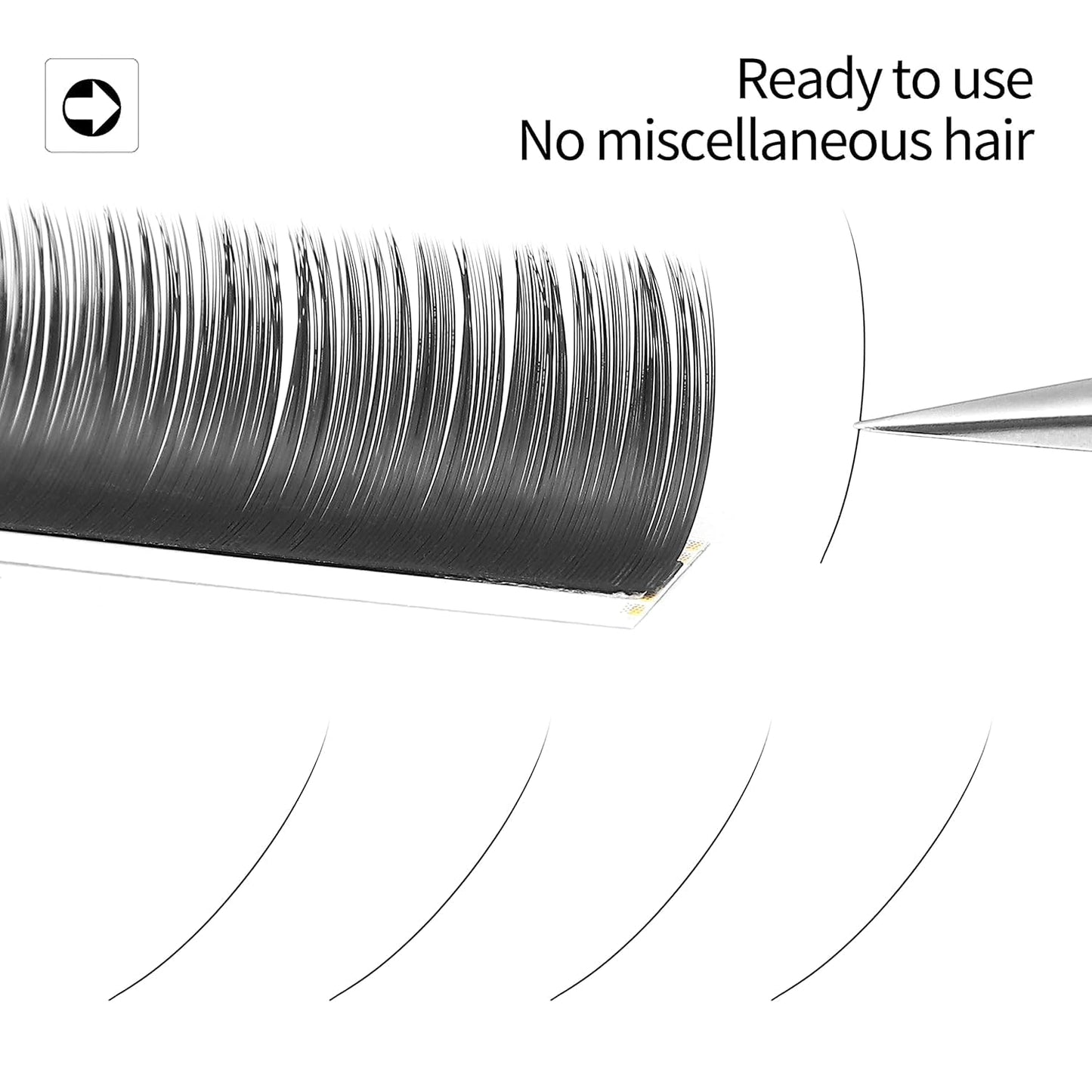 Lash Extensions Supplies Eyelash Extensions 0.05/0.07/0.15mm Thickness Classic Lashes C/D Curl 12mm individual lashes Matte Black Volume Lashes Soft Professional Use(0.05-D,12mm)