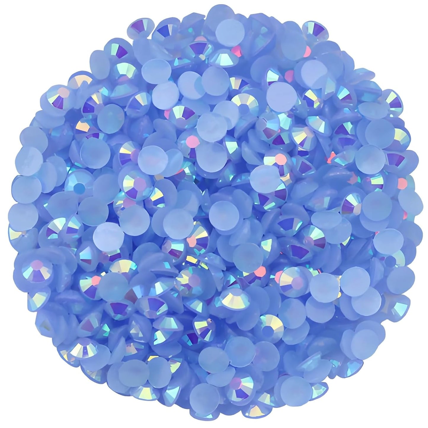 4500 Pcs SS12 3mm AB Flatback Rhinestones for Nails Art Crafts Glitter Round Shine Gems Crystals DIY Clothes Shoes （Light Sapphire AB）